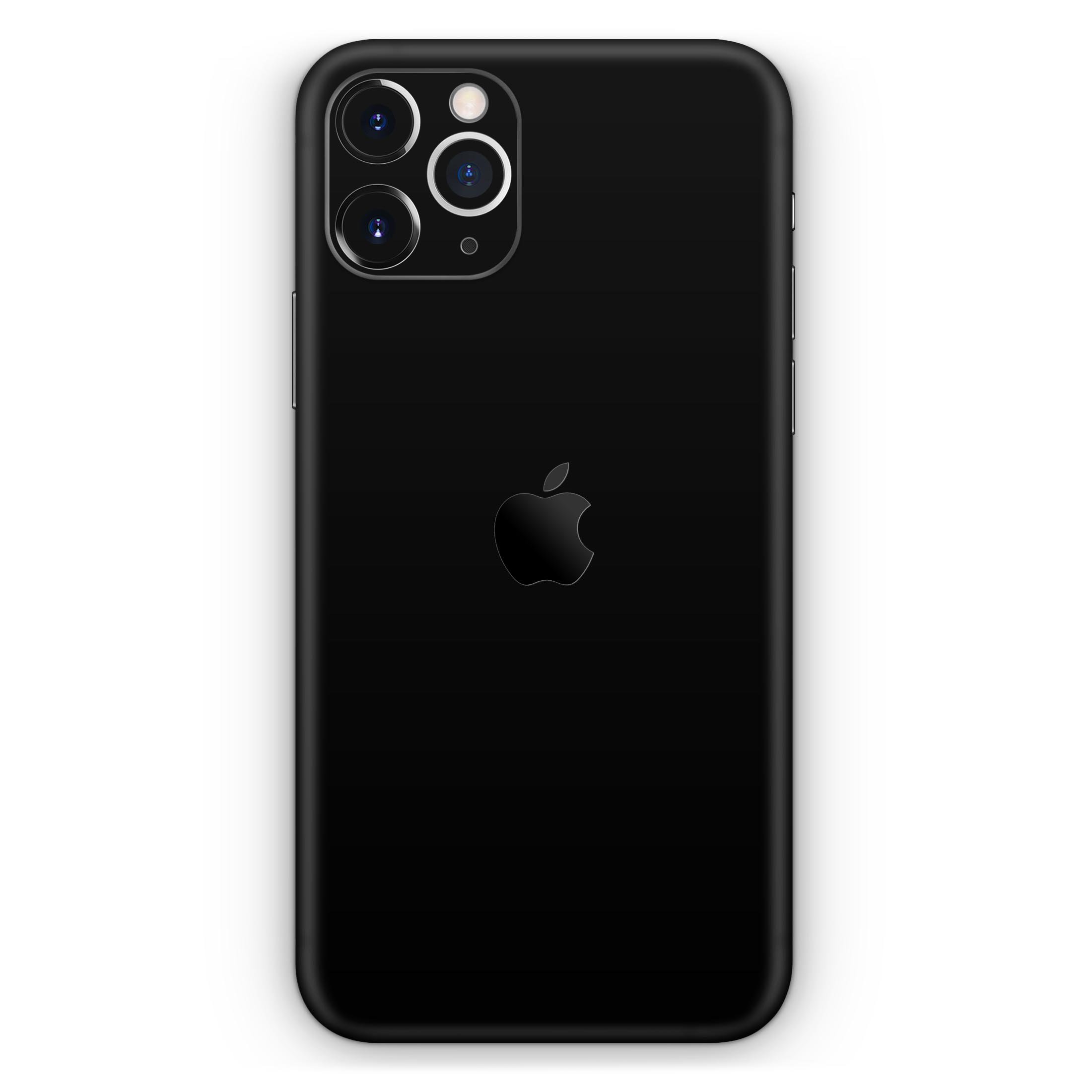 Solid State Black Skin-Kit for Apple iPhone 14 and 13, showcasing premium vinyl design and sleek finish.