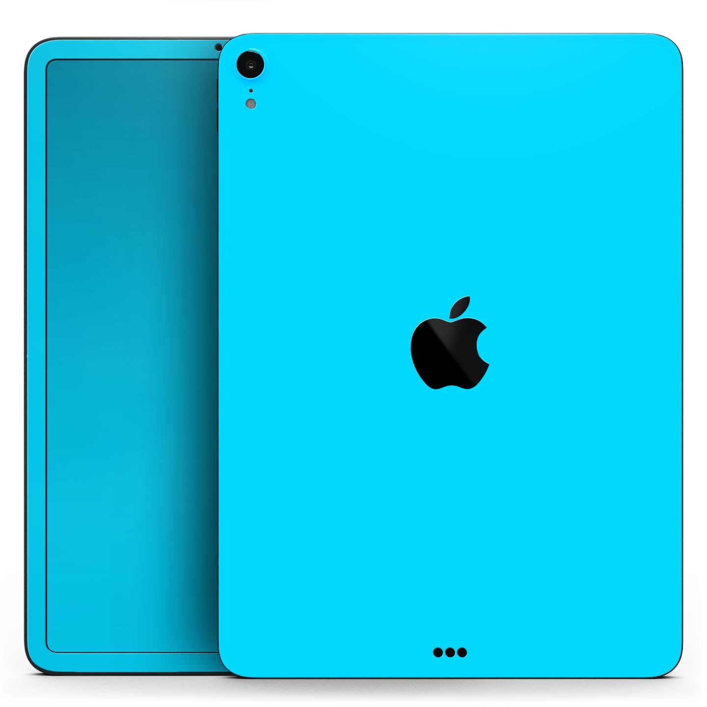 Solid Turquoise Blue Full Body Skin Decal for Apple iPad Pro, showcasing vibrant color and sleek design.