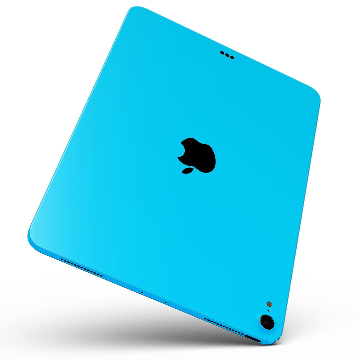 Solid Turquoise Blue Full Body Skin Decal for Apple iPad Pro, showcasing vibrant color and sleek design.