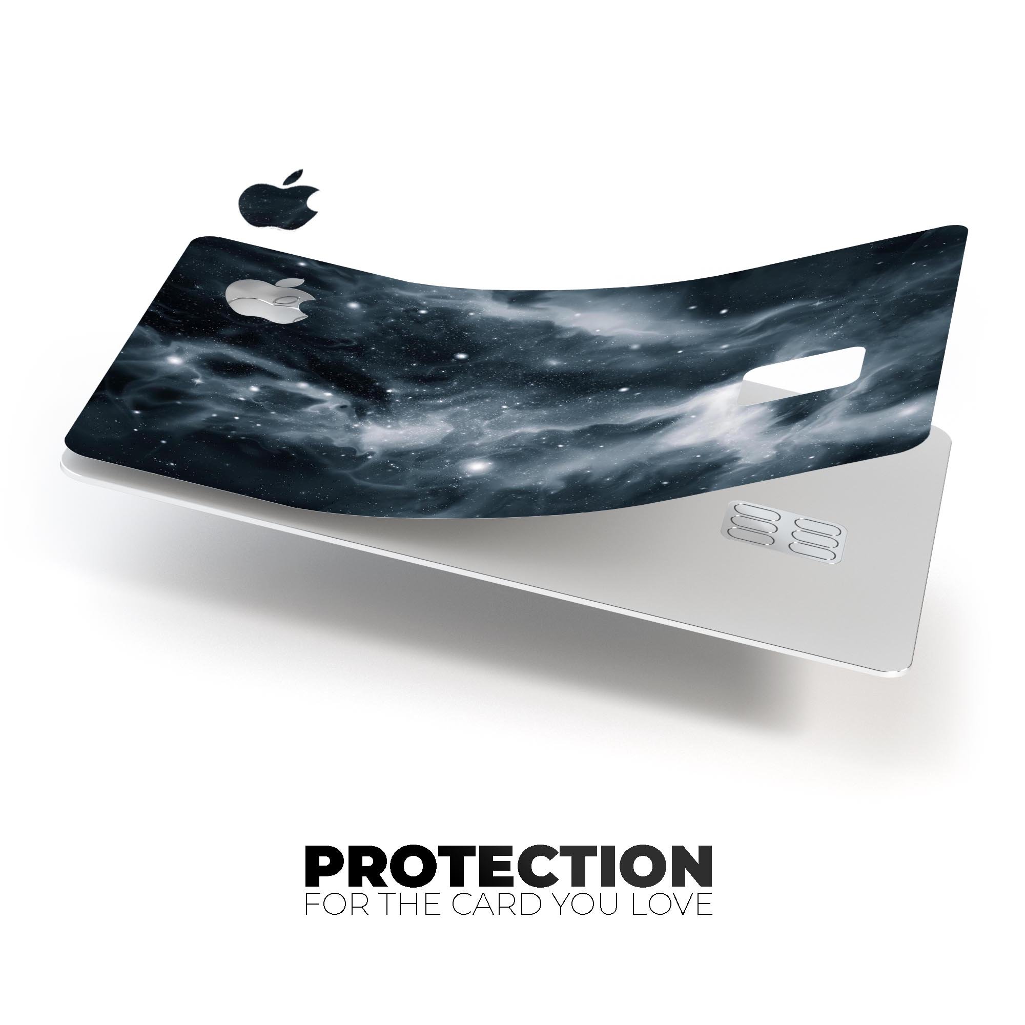 Space Marble Premium Protective Decal Skin-Kit for Apple Card, showcasing its sleek design and high-quality finish.