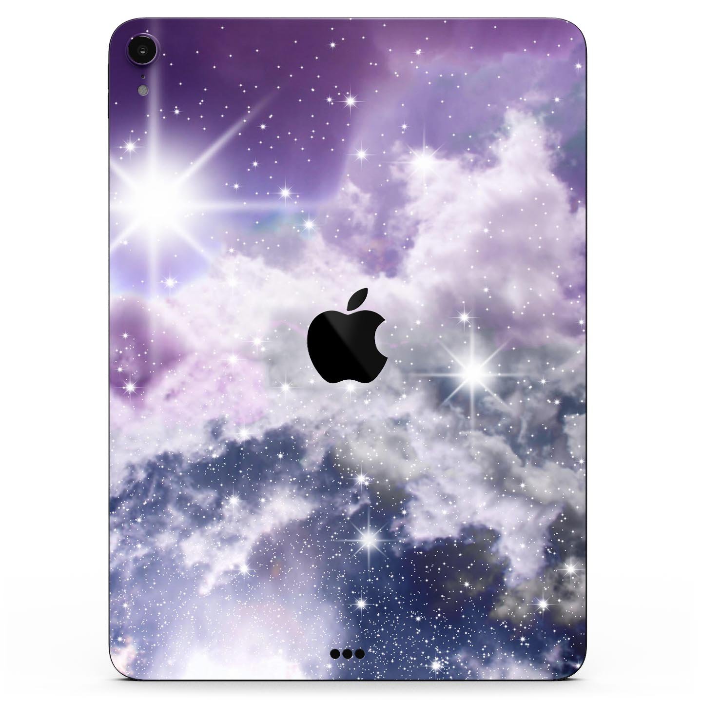 Sparkly Space Full Body Skin Decal for Apple iPad Pro 12.9", showcasing its vibrant design and premium finish.