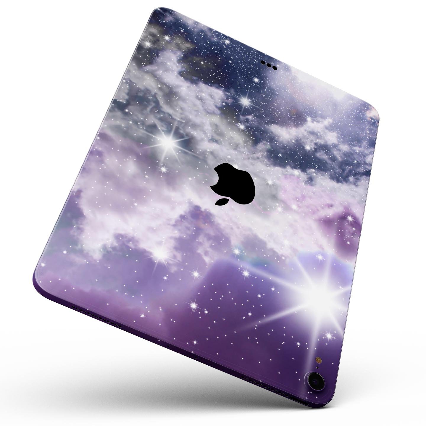 Sparkly Space Full Body Skin Decal for Apple iPad Pro 12.9", showcasing its vibrant design and premium finish.