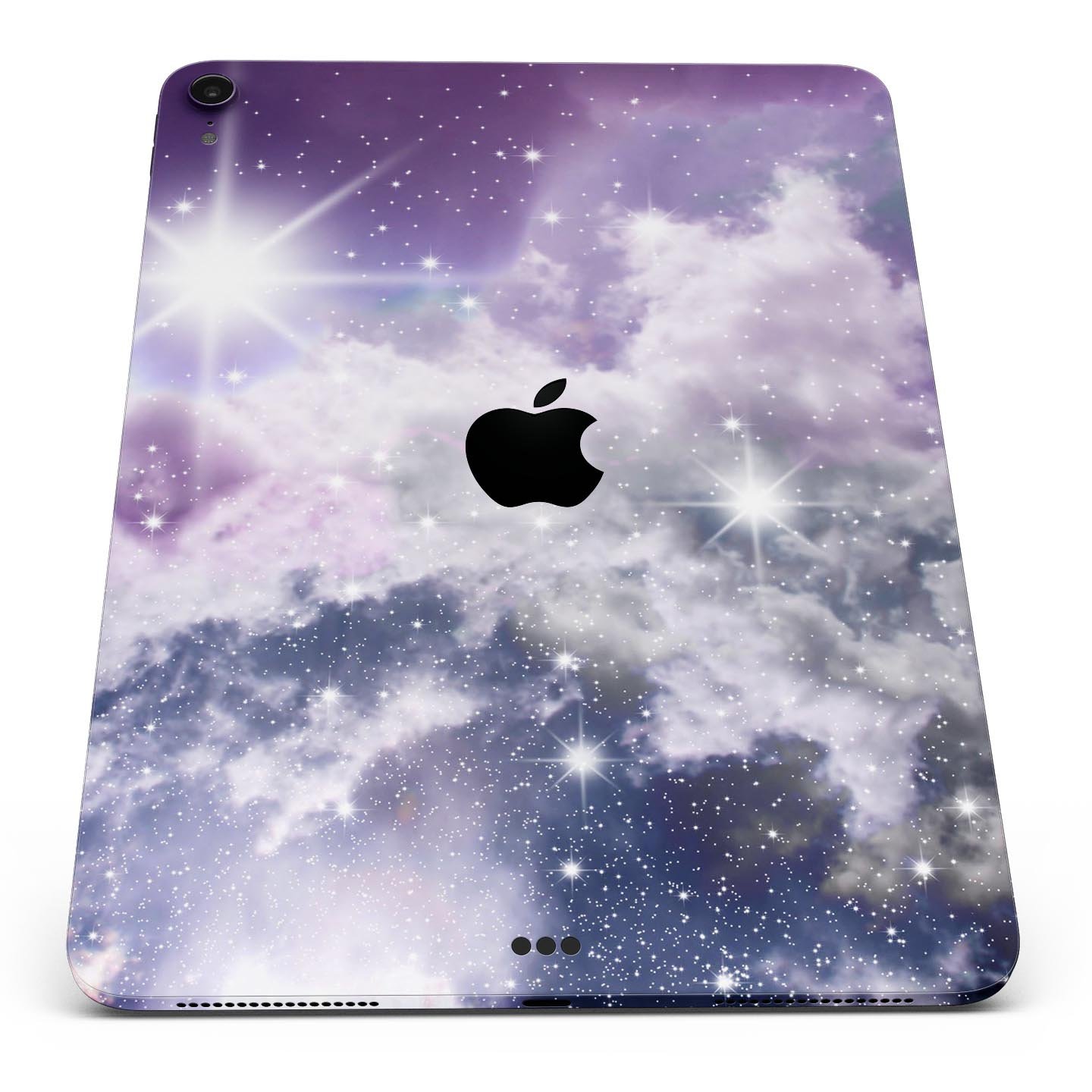 Sparkly Space Full Body Skin Decal for Apple iPad Pro 12.9", showcasing its vibrant design and premium finish.