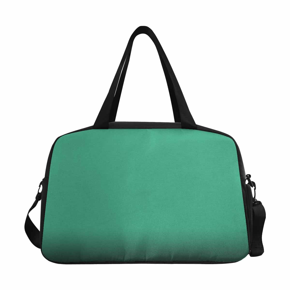 Spearmint Green Tote and Crossbody Travel Bag made from durable nylon, featuring spacious compartments and adjustable strap.