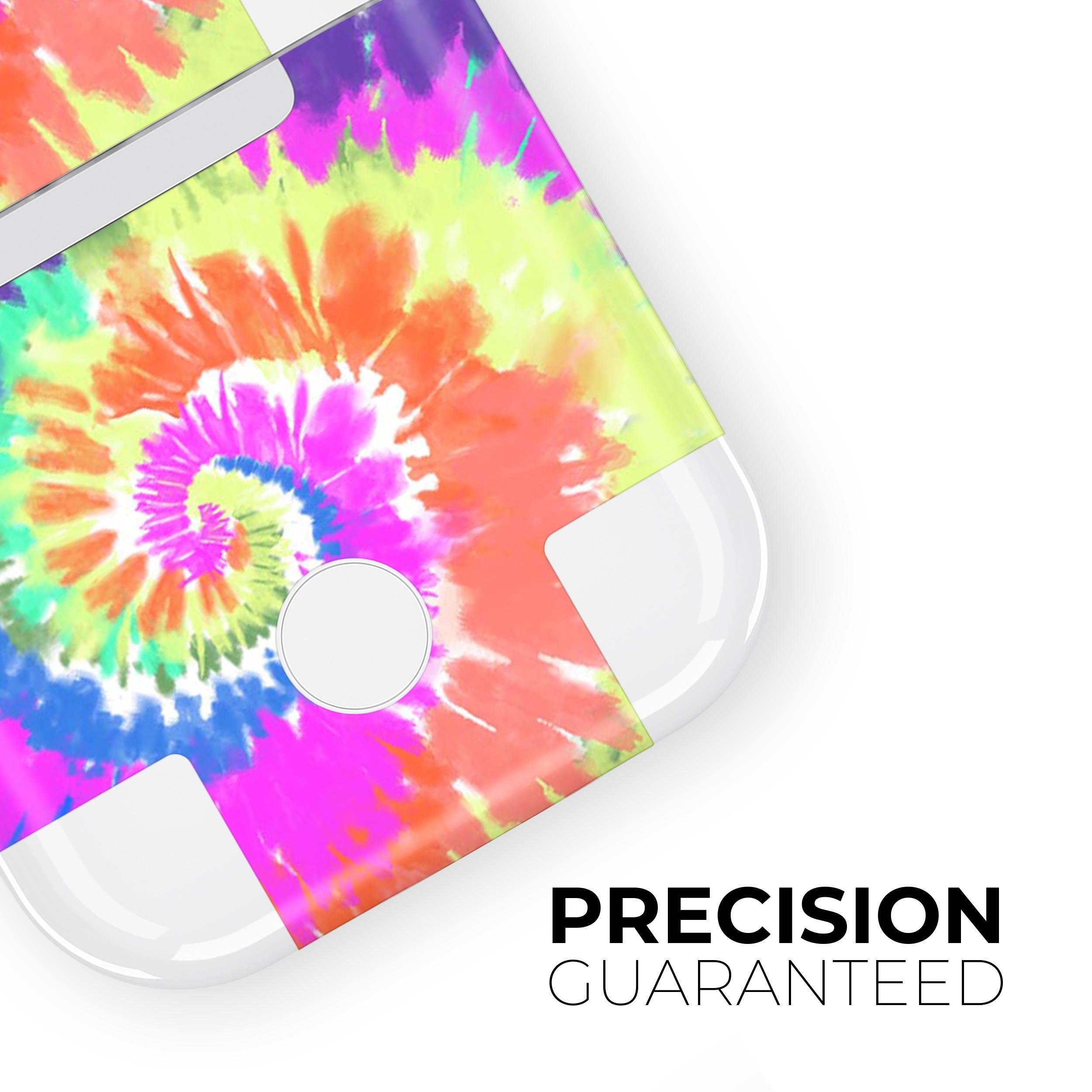 Spiral Tie Dye V1 skin decal wrap kit for Apple AirPods, showcasing vibrant colors and unique design.