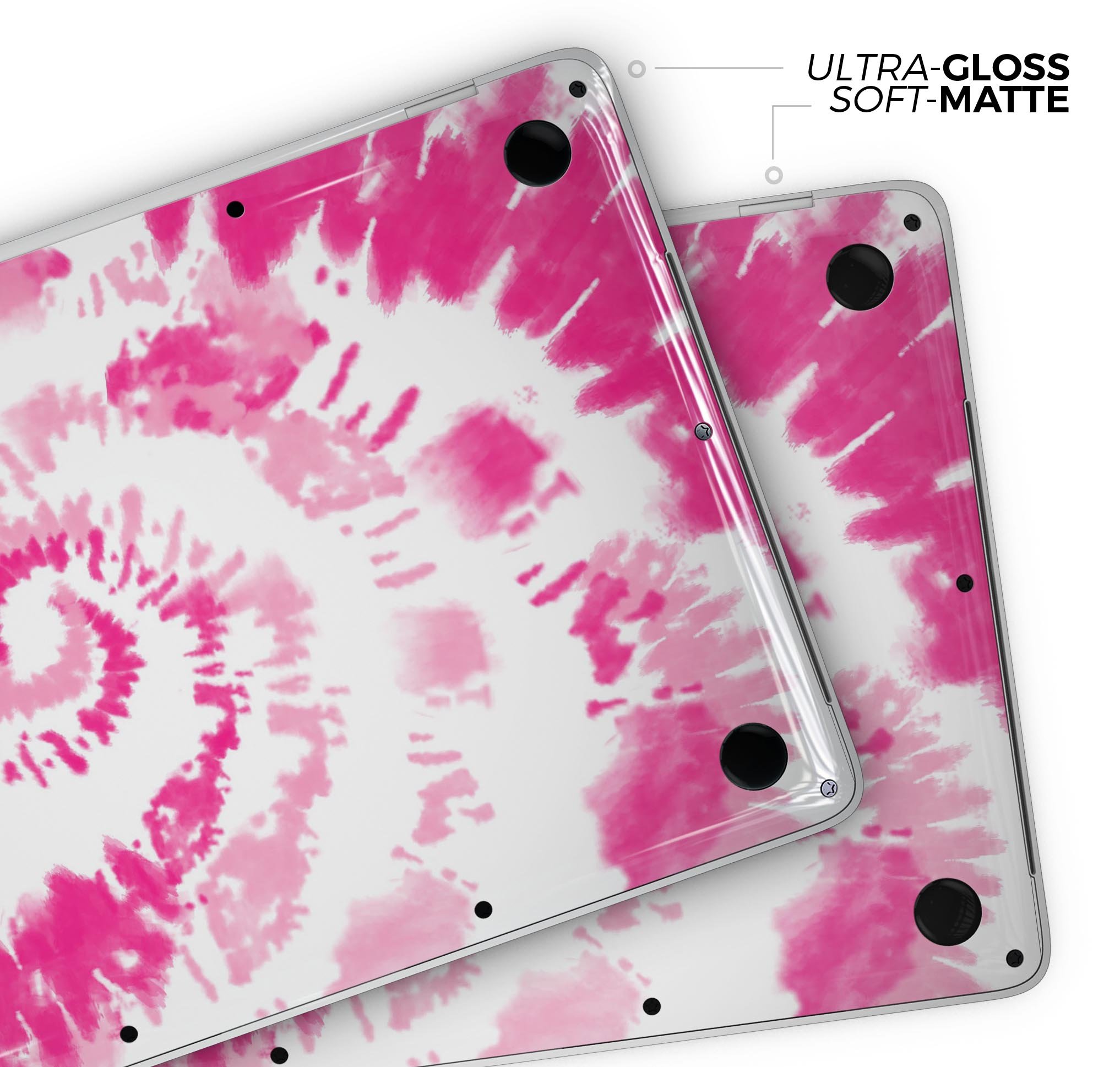 Spiral Tie Dye V6 skin decal wrap kit for Apple MacBook, showcasing vibrant colors and a sleek design.