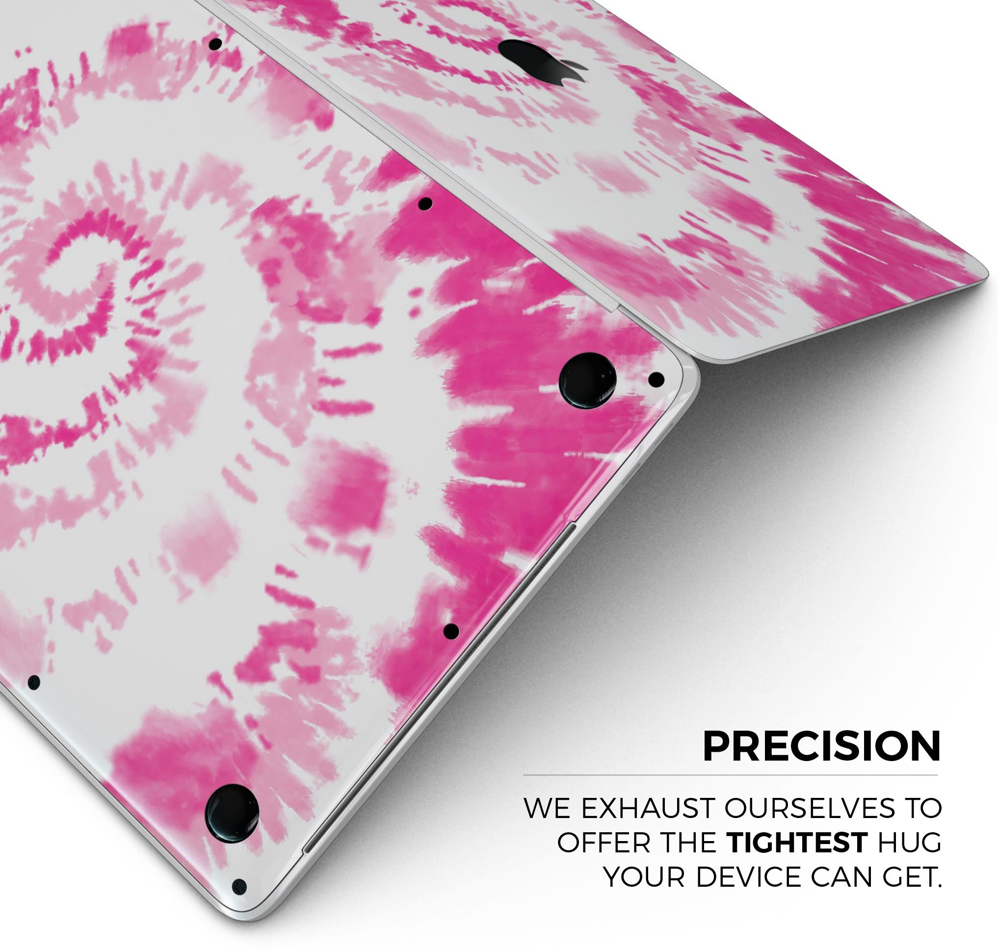 Spiral Tie Dye V6 skin decal wrap kit for Apple MacBook, showcasing vibrant colors and a sleek design.