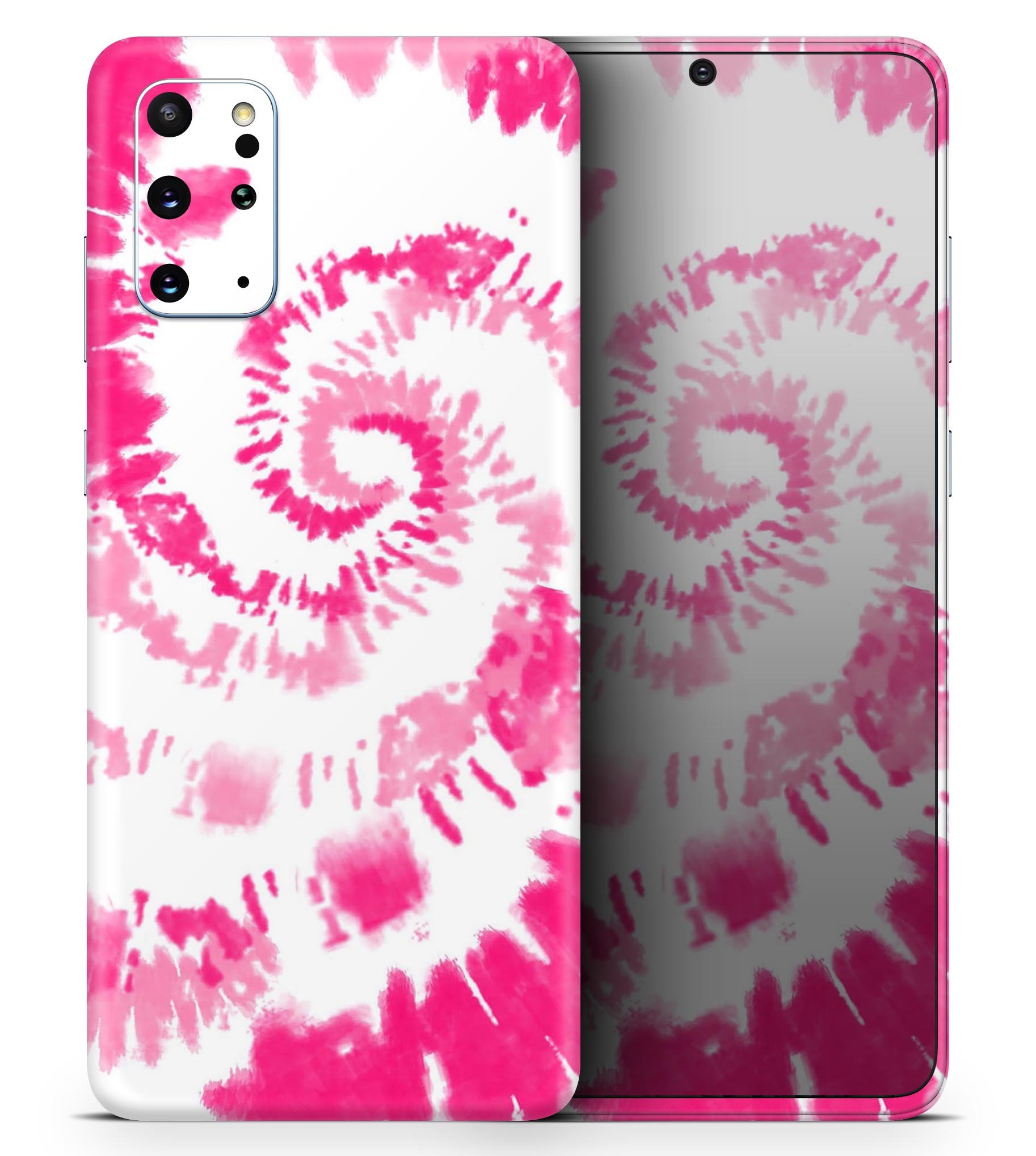 Spiral Tie Dye V6 Skin-Kit for Samsung Galaxy S20, showcasing vibrant colors and unique design.