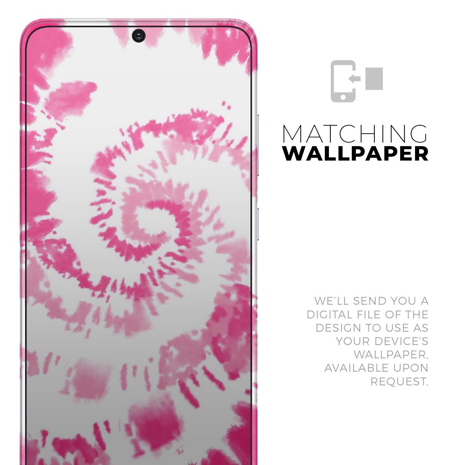 Spiral Tie Dye V6 Skin-Kit for Samsung Galaxy S20, showcasing vibrant colors and unique design.