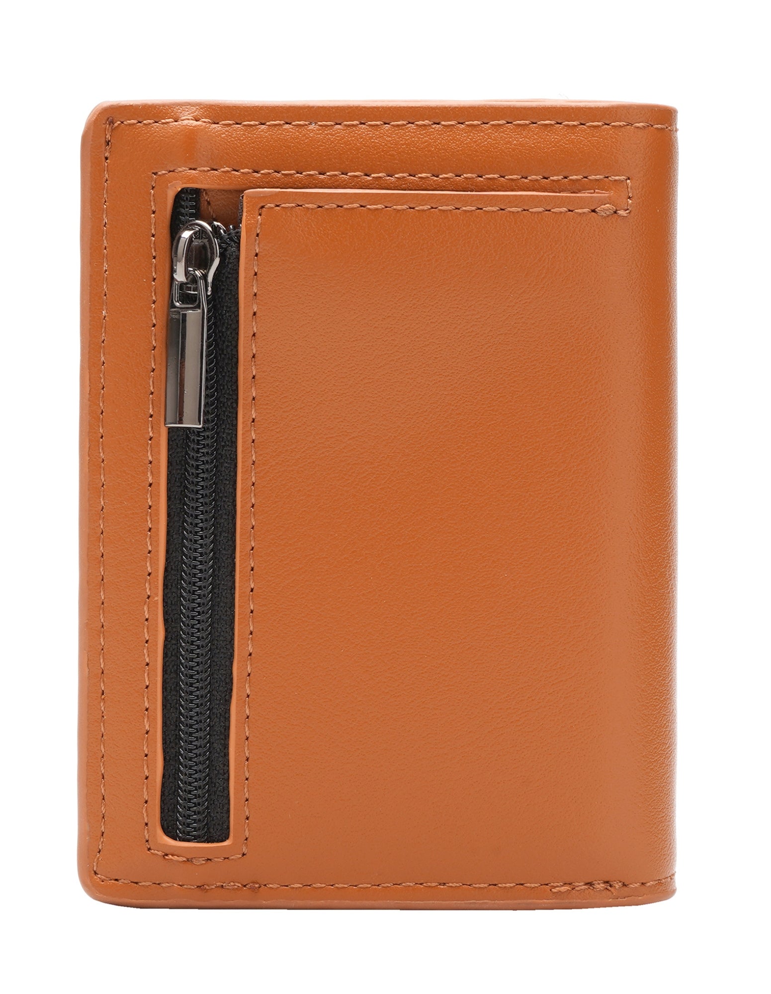 STANLEY Wallet in Tan made from premium vegan leather, featuring a sleek design with a button for quick card access and RFID blocking technology.