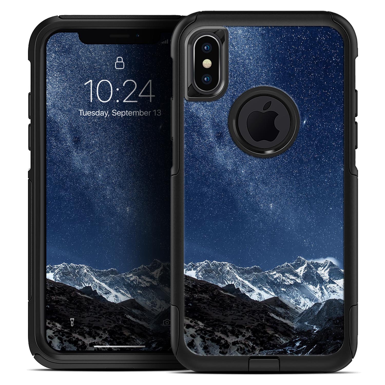 Starry Mountaintop Skin Kit for iPhone OtterBox Cases featuring a beautiful starry design on a protective skin.