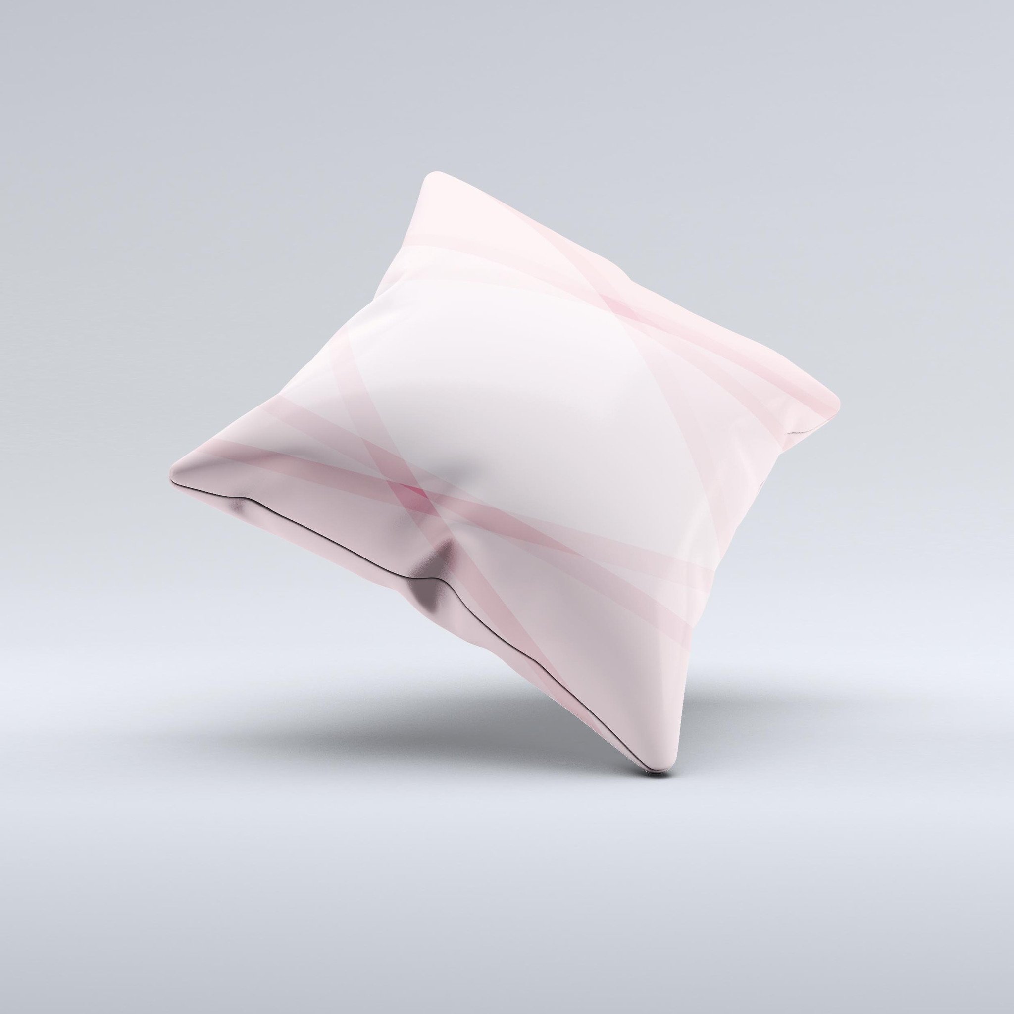 Subtle Layered Pink Salmon Ink-Fuzed Decorative Throw Pillow showcasing its unique design and high-quality fabric.