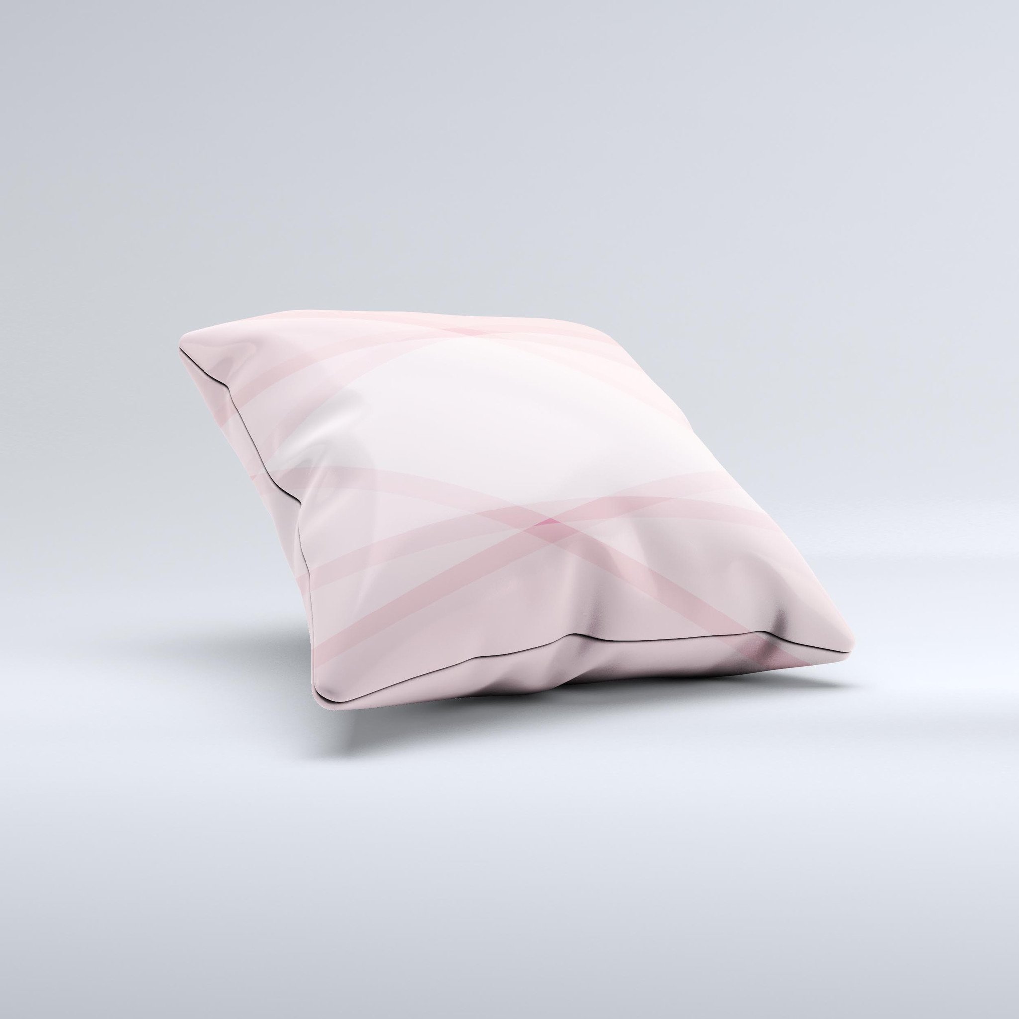 Subtle Layered Pink Salmon Ink-Fuzed Decorative Throw Pillow showcasing its unique design and high-quality fabric.