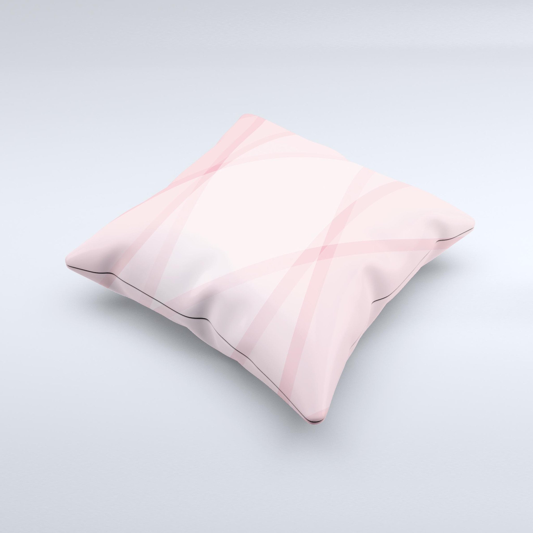 Subtle Layered Pink Salmon Ink-Fuzed Decorative Throw Pillow showcasing its unique design and high-quality fabric.