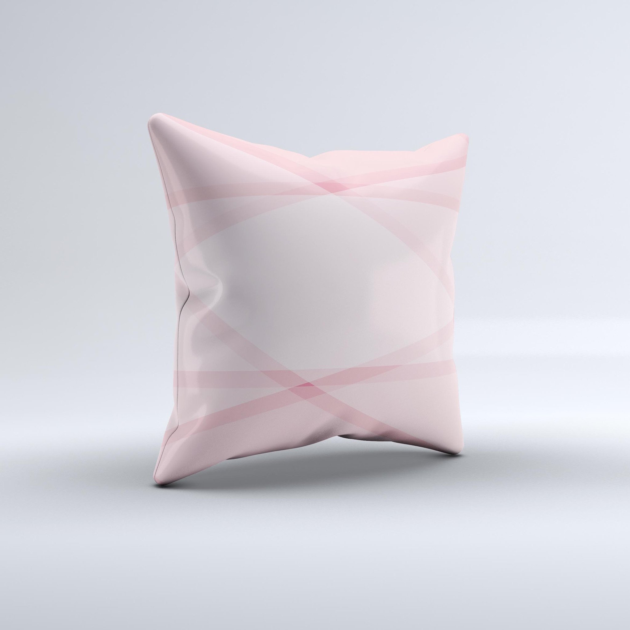 Subtle Layered Pink Salmon Ink-Fuzed Decorative Throw Pillow showcasing its unique design and high-quality fabric.