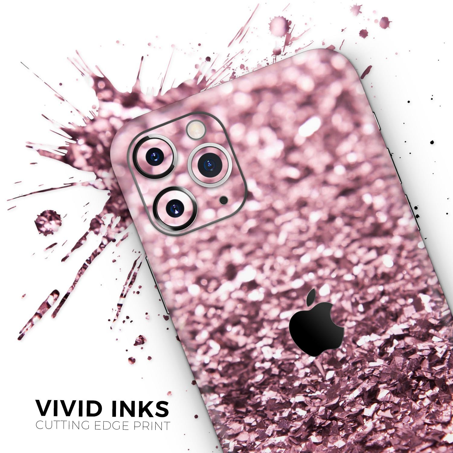 Subtle Pink Glimmer skin for Apple iPhone 14, showcasing a stylish design with a glossy finish.