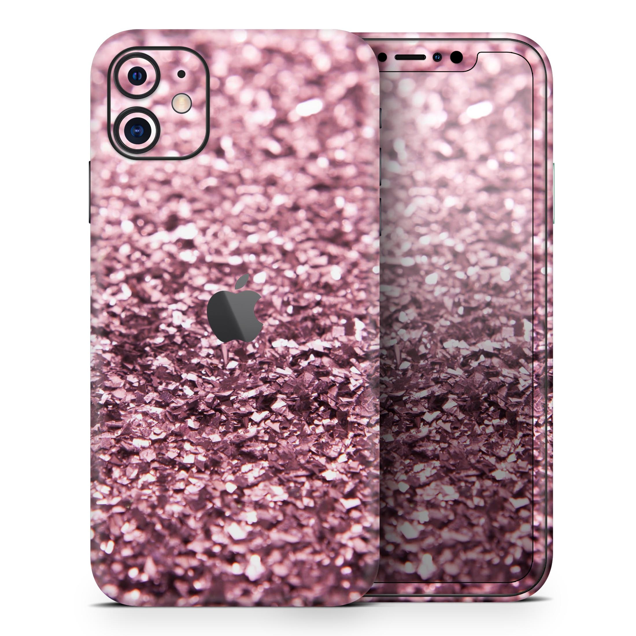 Subtle Pink Glimmer skin for Apple iPhone 14, showcasing a stylish design with a glossy finish.