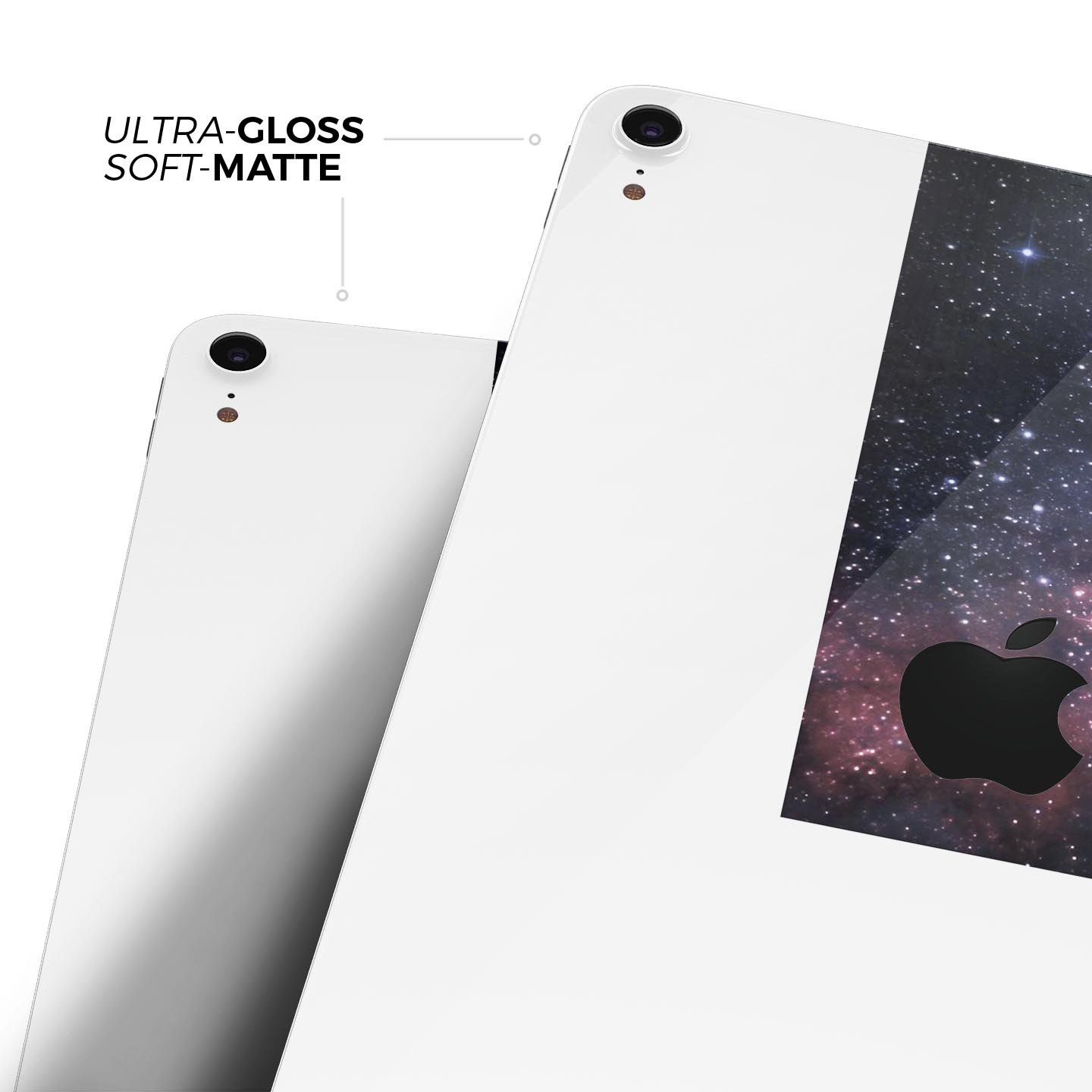 Subtle Pink Glowing Space full body skin decal for Apple iPad, showcasing a stylish design with premium 3M materials.