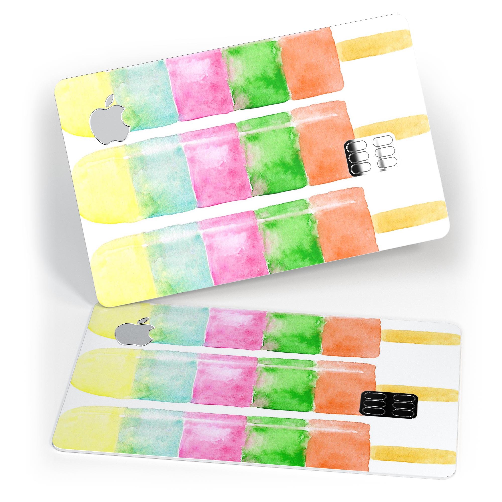 Summer Mode Ice Cream V1 decal skin-kit for Apple Card, showcasing vibrant design and premium vinyl material.