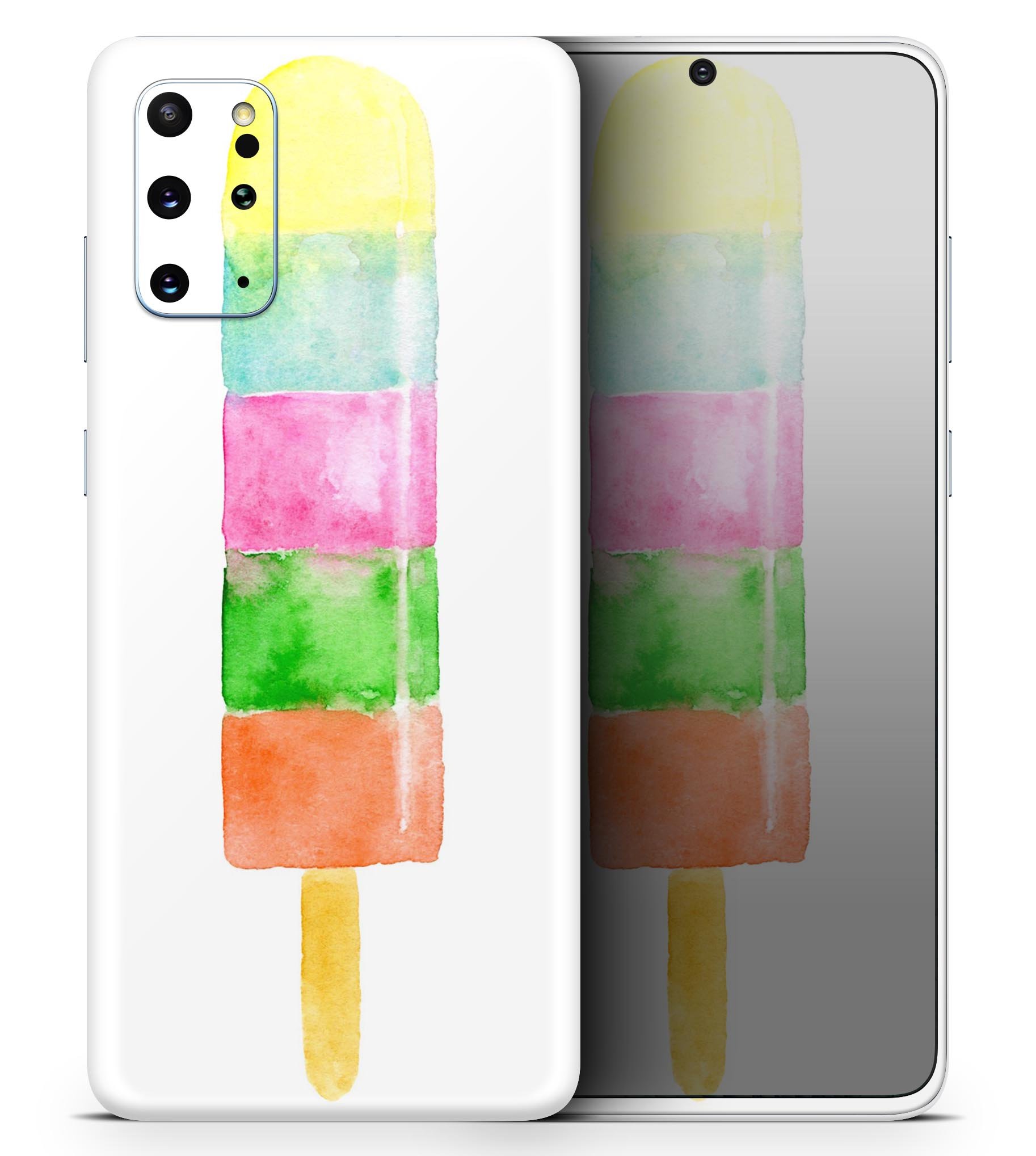 Summer Mode Ice Cream V1 Skin-Kit for Samsung Galaxy S-Series, featuring vibrant colors and a sleek design.