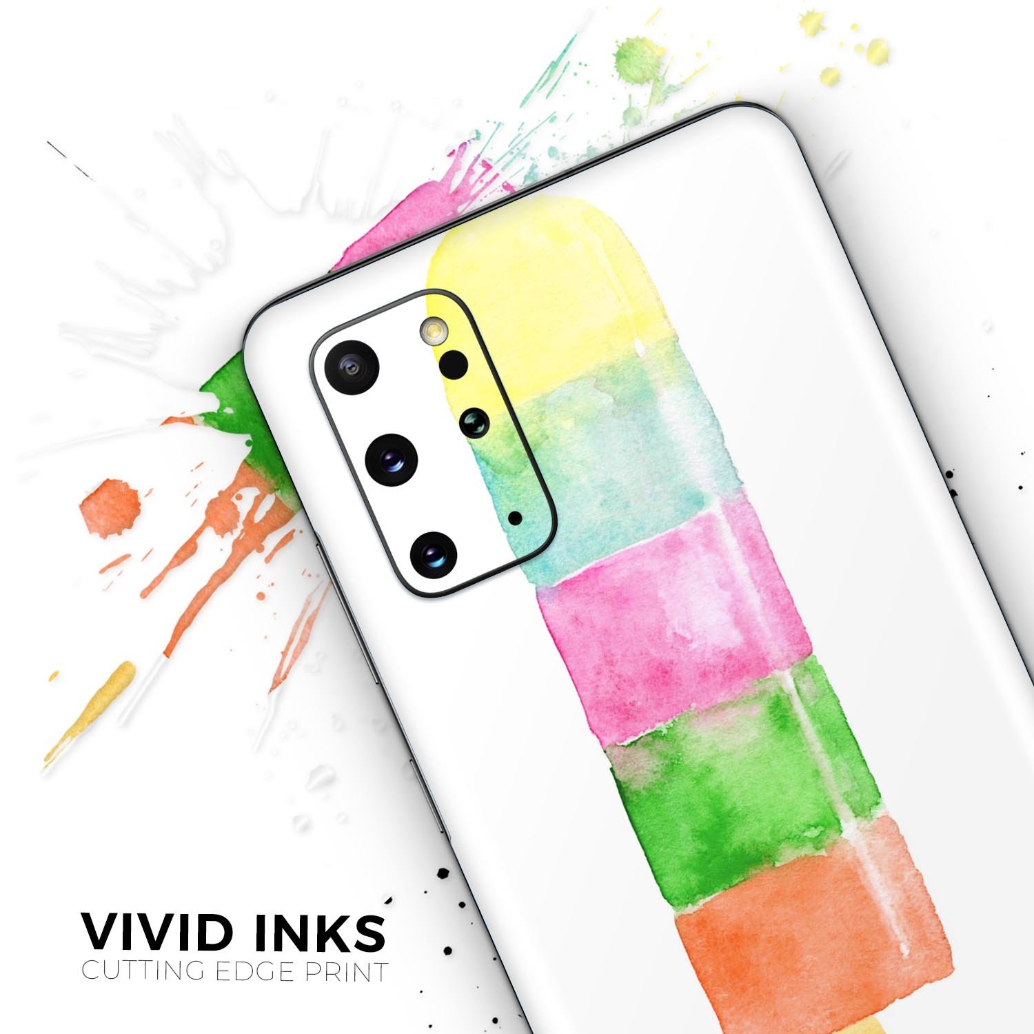 Summer Mode Ice Cream V1 Skin-Kit for Samsung Galaxy S-Series, featuring vibrant colors and a sleek design.