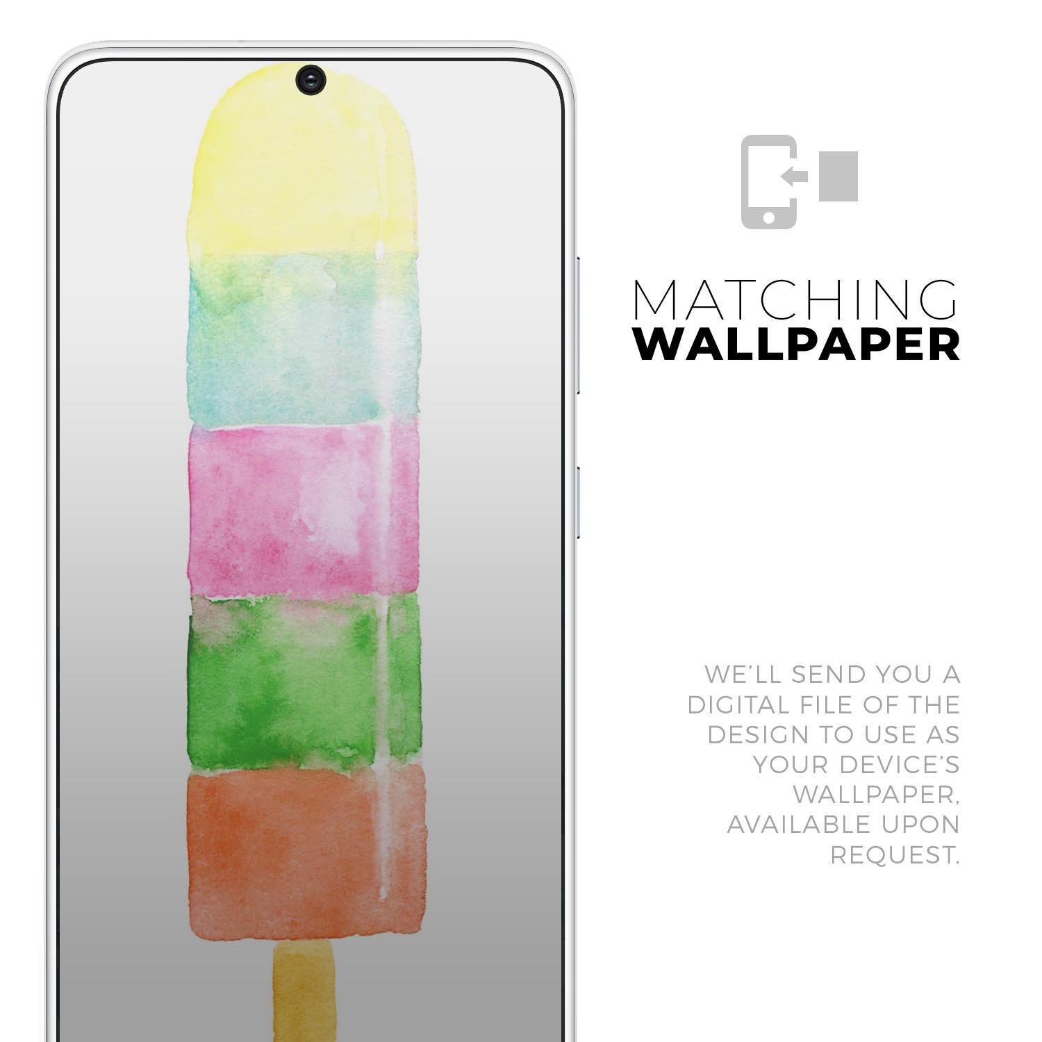 Summer Mode Ice Cream V1 Skin-Kit for Samsung Galaxy S-Series, featuring vibrant colors and a sleek design.