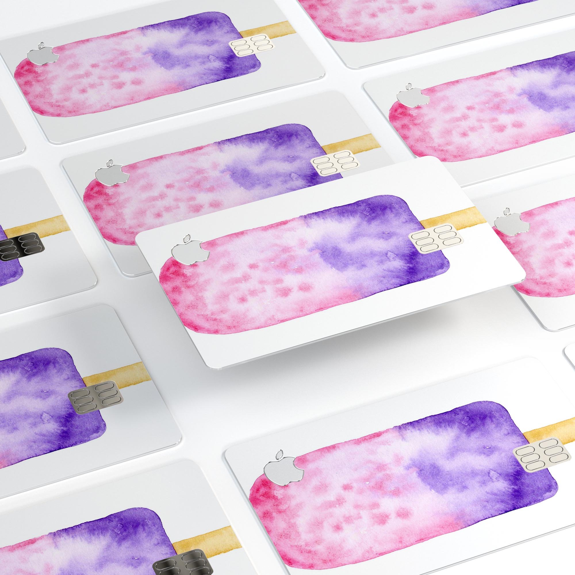 Summer Mode Ice Cream v10 decal skin-kit for Apple Card, showcasing premium vinyl design and finishes.