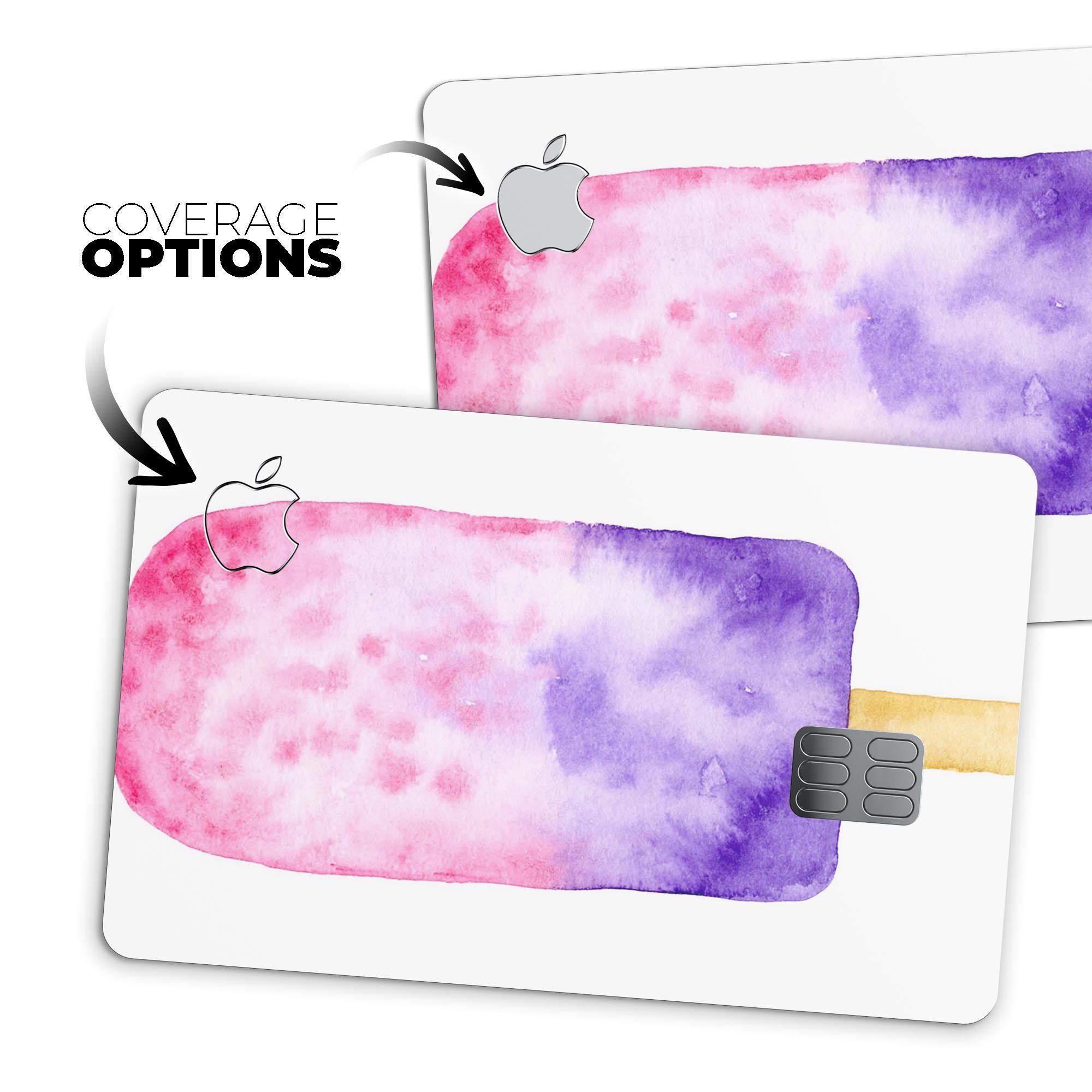 Summer Mode Ice Cream v10 decal skin-kit for Apple Card, showcasing premium vinyl design and finishes.