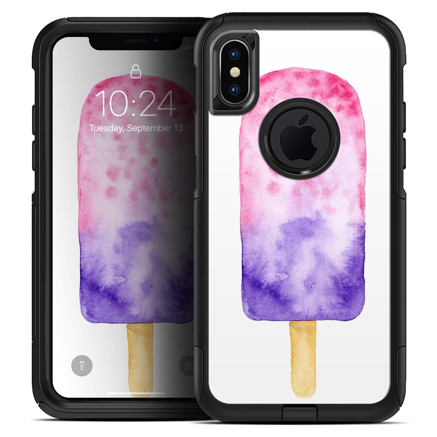 Summer Mode Ice Cream v10 Skin Kit for iPhone OtterBox Cases featuring a vibrant ice cream design.