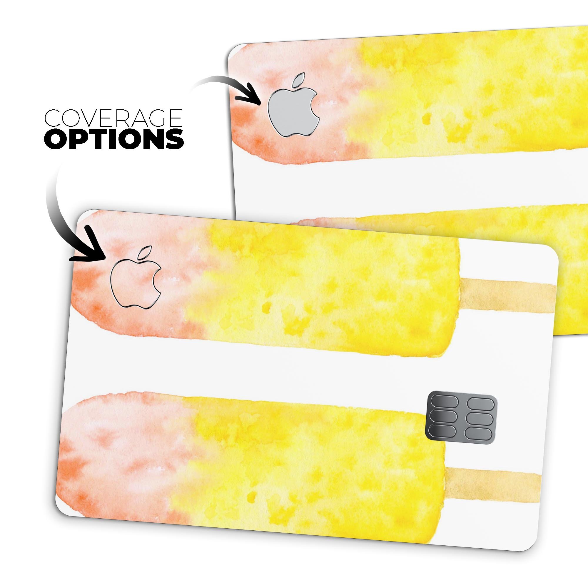 Summer Mode Ice Cream v12 decal skin-kit for Apple Card, showcasing vibrant design and premium vinyl material.