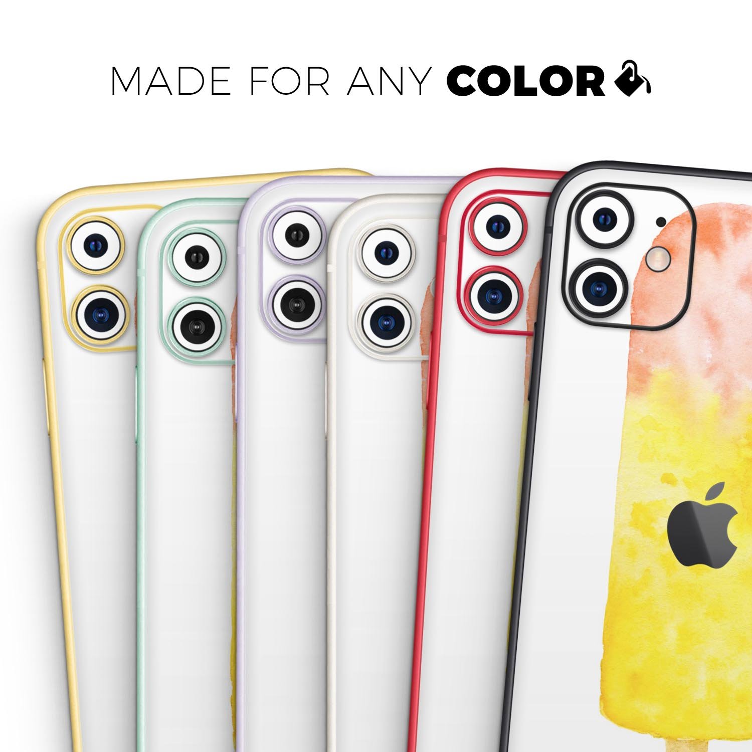 Summer Mode Ice Cream Skin-Kit for Apple iPhone, showcasing vibrant colors and stylish design.