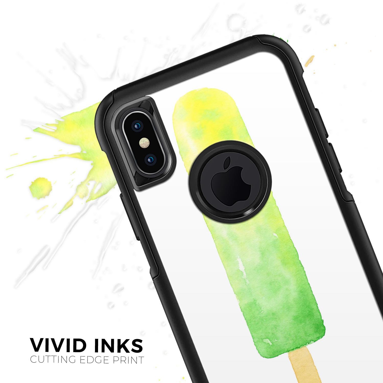 Summer Mode Ice Cream v13 Skin Kit for iPhone OtterBox Cases featuring vibrant summer graphics and dual-layer protection.