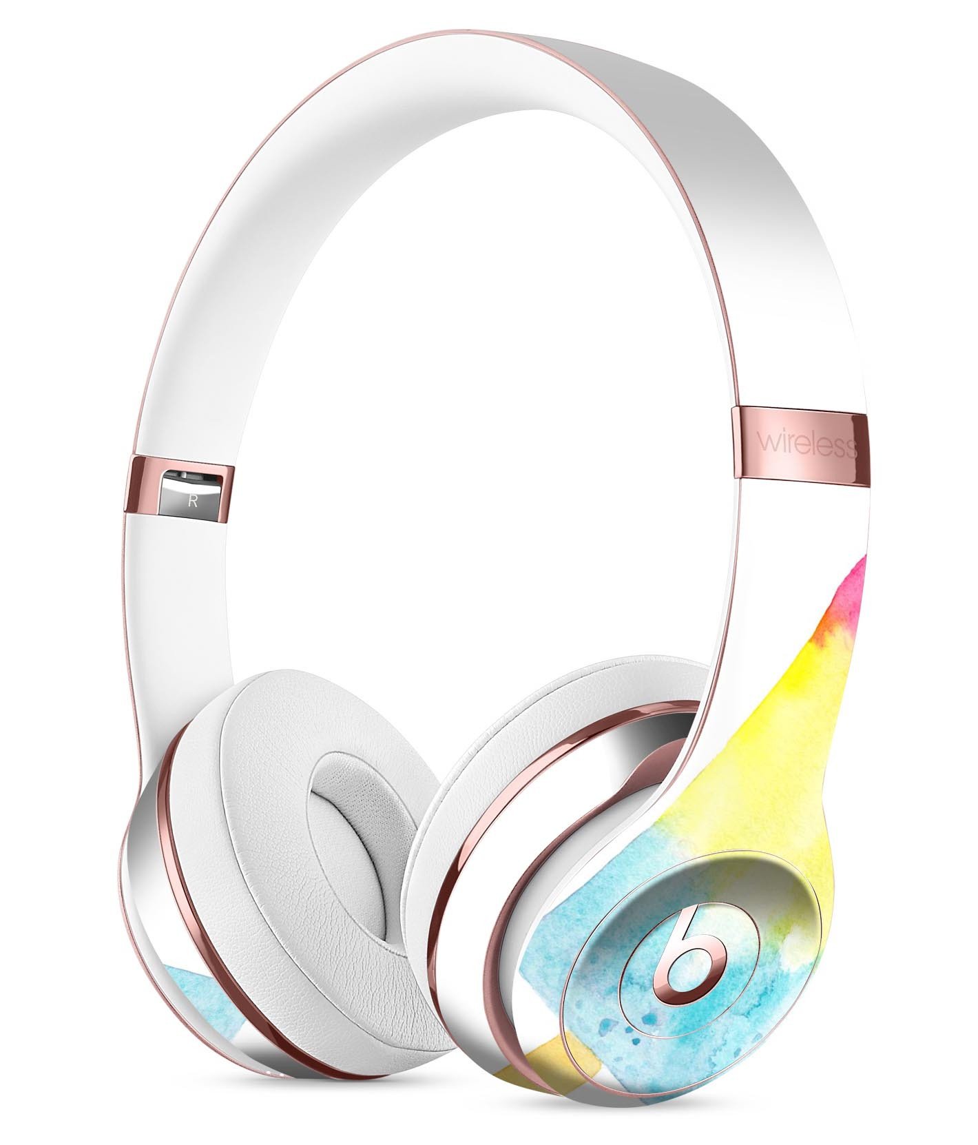 Summer Mode Ice Cream skin kit for Beats by Dre Solo 3 Wireless Headphones, showcasing vibrant design and premium vinyl material.