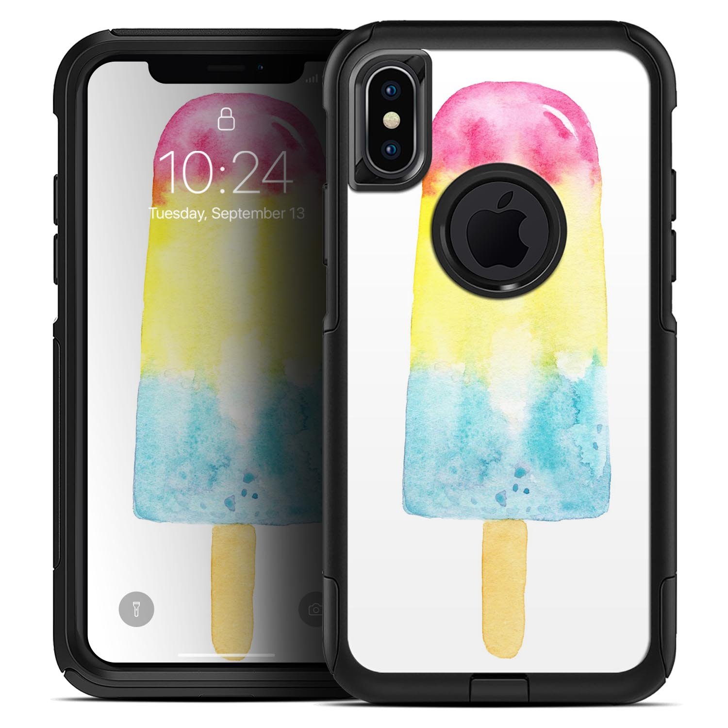 Summer Mode Ice Cream v2 Skin Kit for iPhone OtterBox cases featuring a vibrant ice cream design.