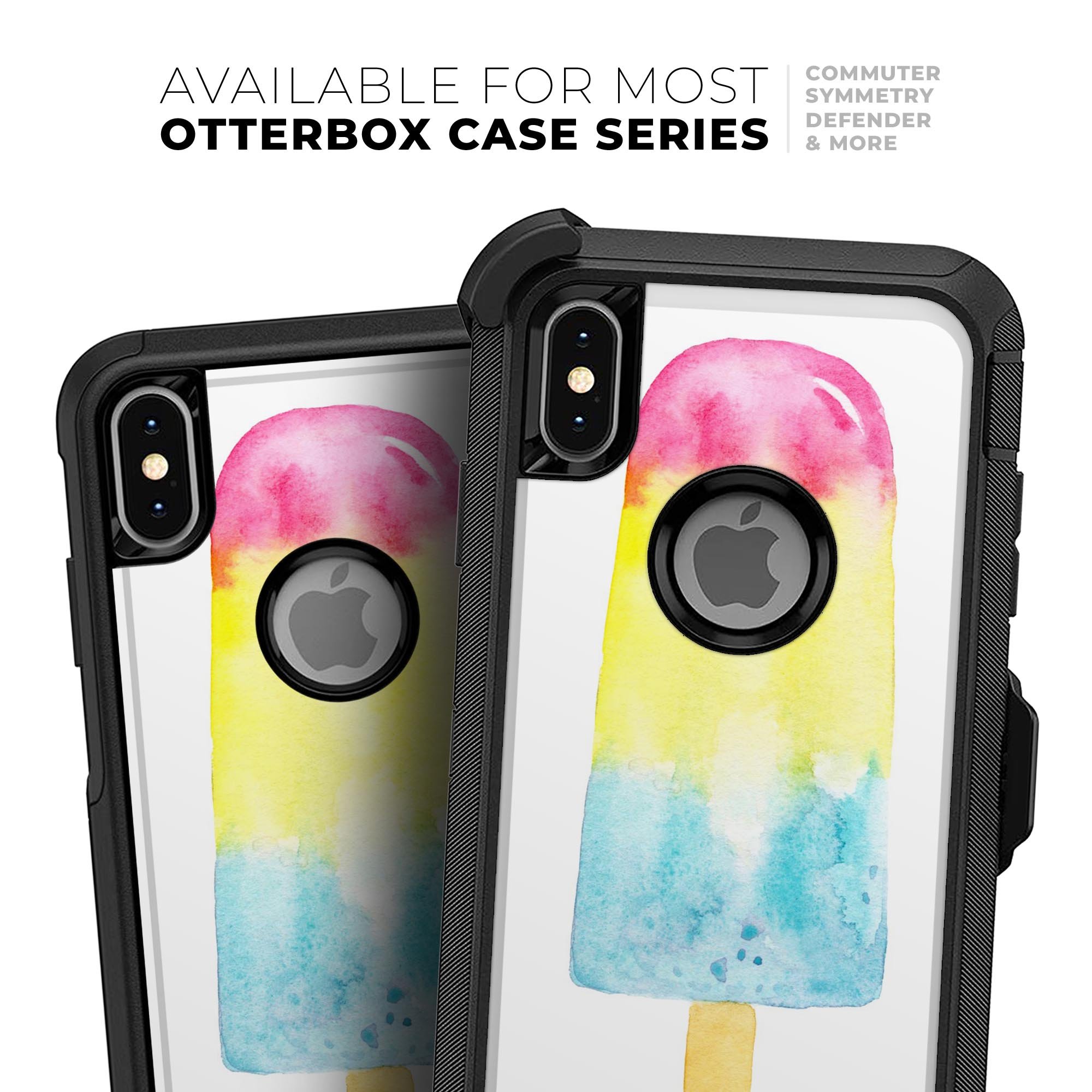 Summer Mode Ice Cream v2 Skin Kit for iPhone OtterBox cases featuring a vibrant ice cream design.