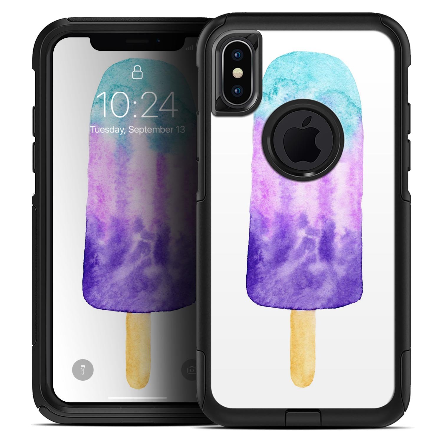 Summer Mode Ice Cream v3 Skin Kit for iPhone OtterBox Cases featuring vibrant summer-themed design and premium 3M materials.