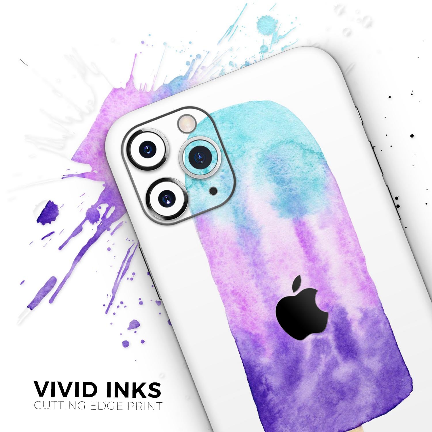 Summer Mode Ice Cream Skin-Kit for Apple iPhone, featuring vibrant colors and a sleek design, perfect for personalizing your device.