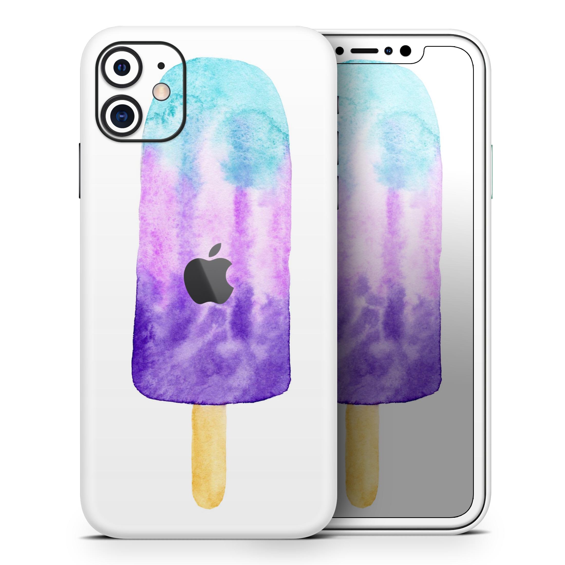 Summer Mode Ice Cream Skin-Kit for Apple iPhone, featuring vibrant colors and a sleek design, perfect for personalizing your device.