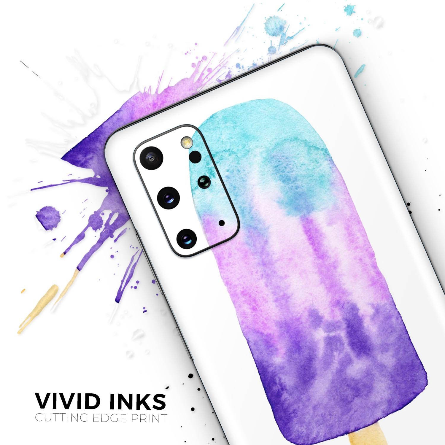 Summer Mode Ice Cream v3 Skin-Kit for Samsung Galaxy S-Series, featuring vibrant colors and a sleek design.