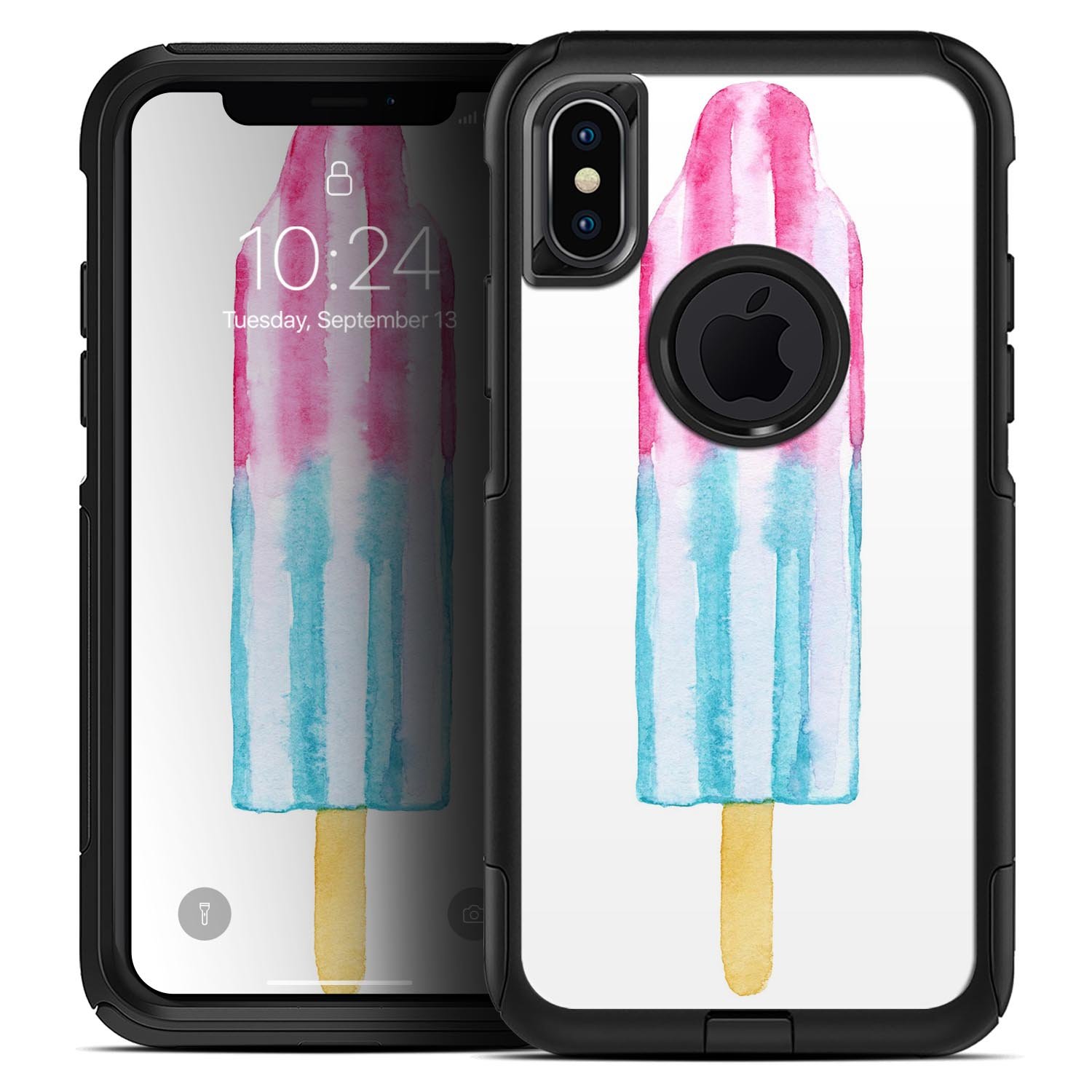 Summer Mode Ice Cream v4 Skin Kit for iPhone OtterBox Cases featuring vibrant ice cream design and premium 3M materials.