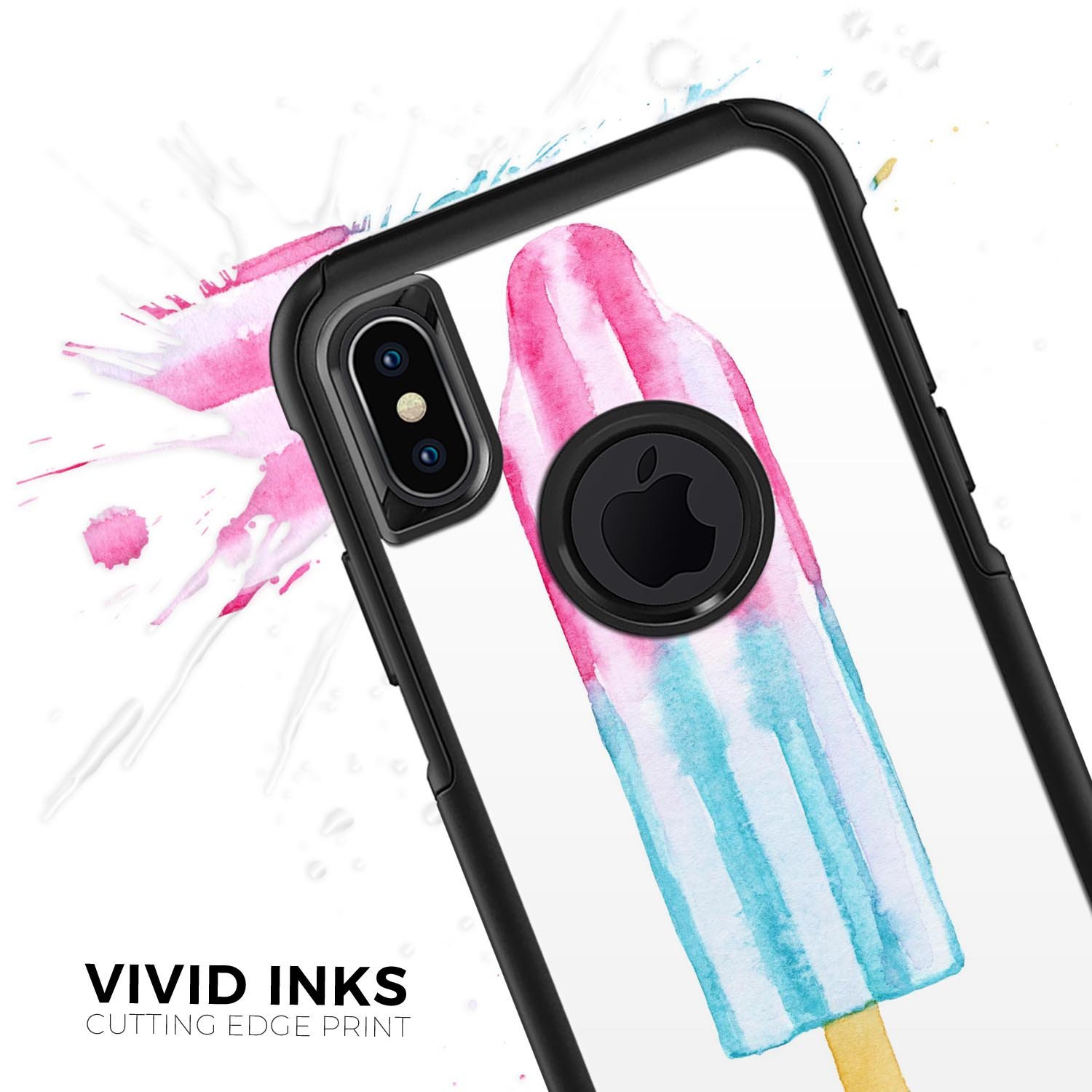 Summer Mode Ice Cream v4 Skin Kit for iPhone OtterBox Cases featuring vibrant ice cream design and premium 3M materials.