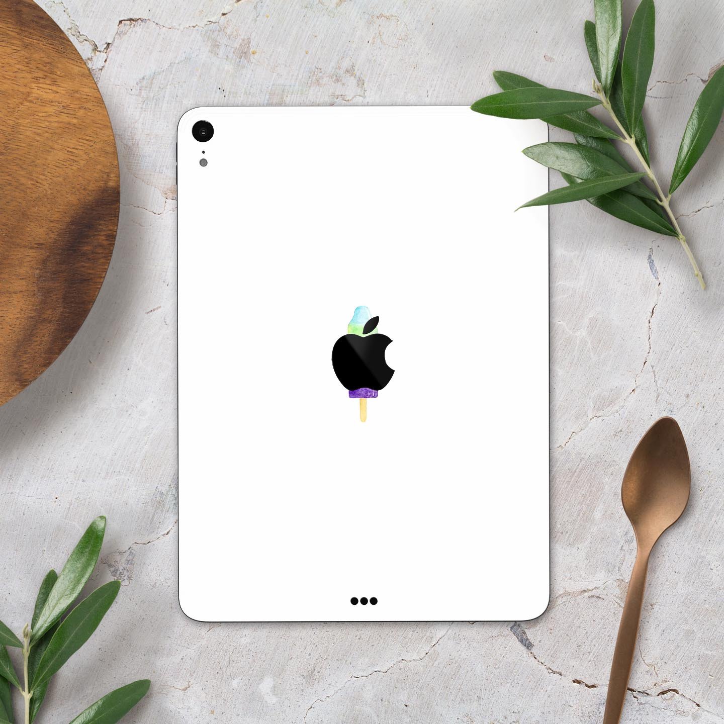 Summer Mode Ice Cream v5 skin decal for Apple iPad Pro, showcasing vibrant colors and a fun design.