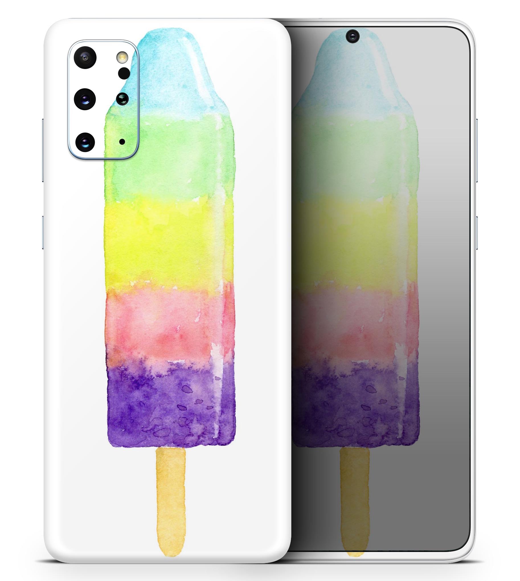 Summer Mode Ice Cream Skin-Kit for Samsung Galaxy S-Series, showcasing vibrant colors and a sleek design.