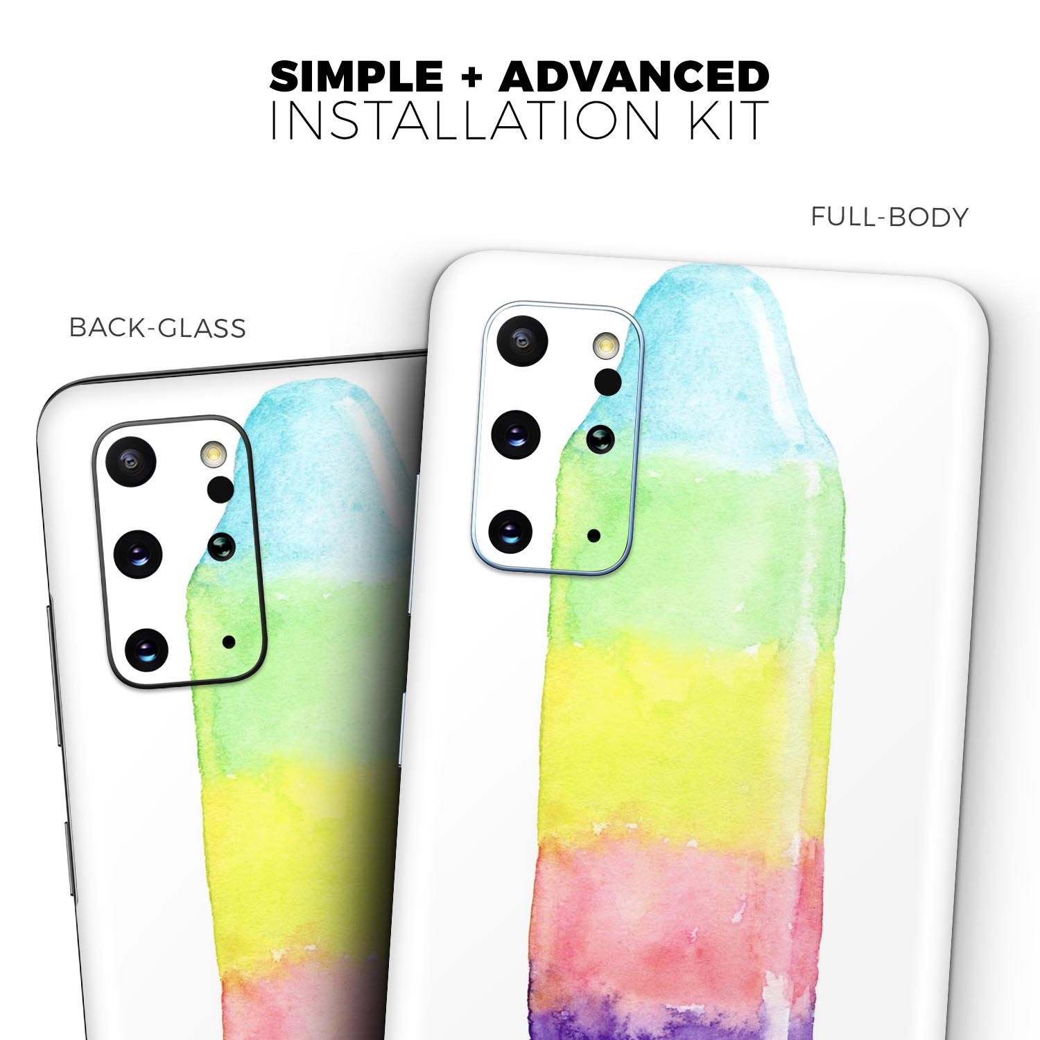 Summer Mode Ice Cream Skin-Kit for Samsung Galaxy S-Series, showcasing vibrant colors and a sleek design.