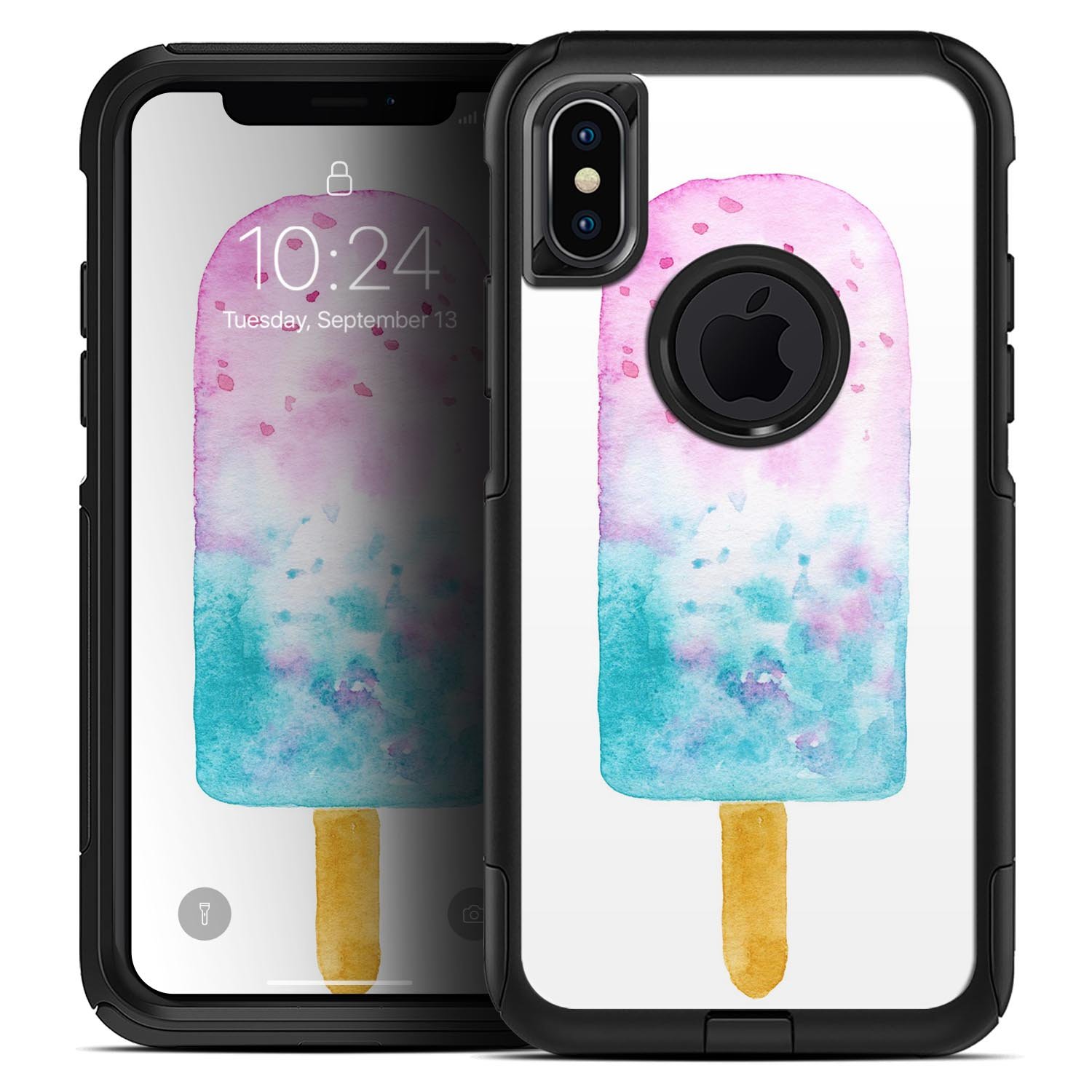 Summer Mode Ice Cream v7 Skin Kit for iPhone OtterBox Cases featuring vibrant ice cream design and premium 3M materials.