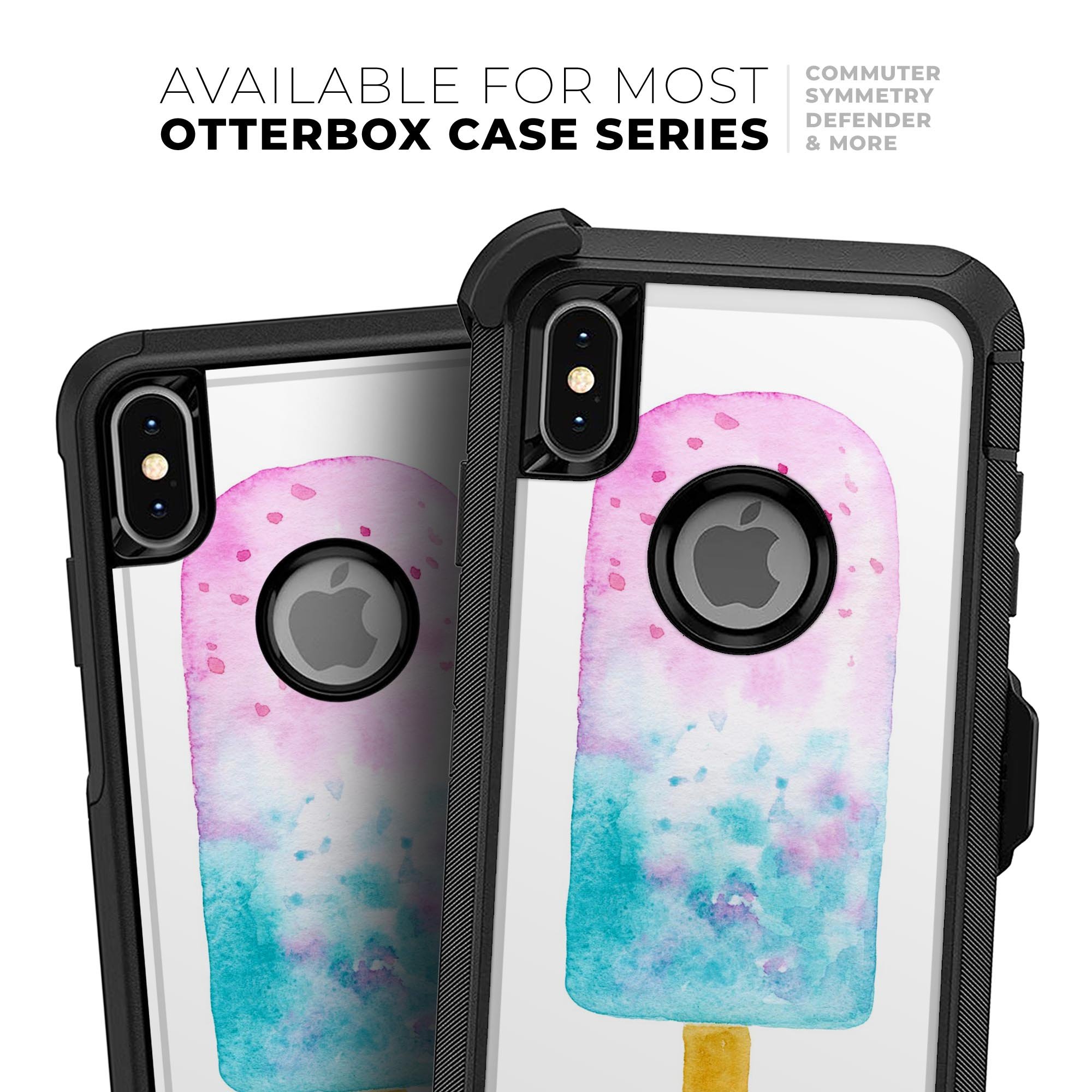 Summer Mode Ice Cream v7 Skin Kit for iPhone OtterBox Cases featuring vibrant ice cream design and premium 3M materials.