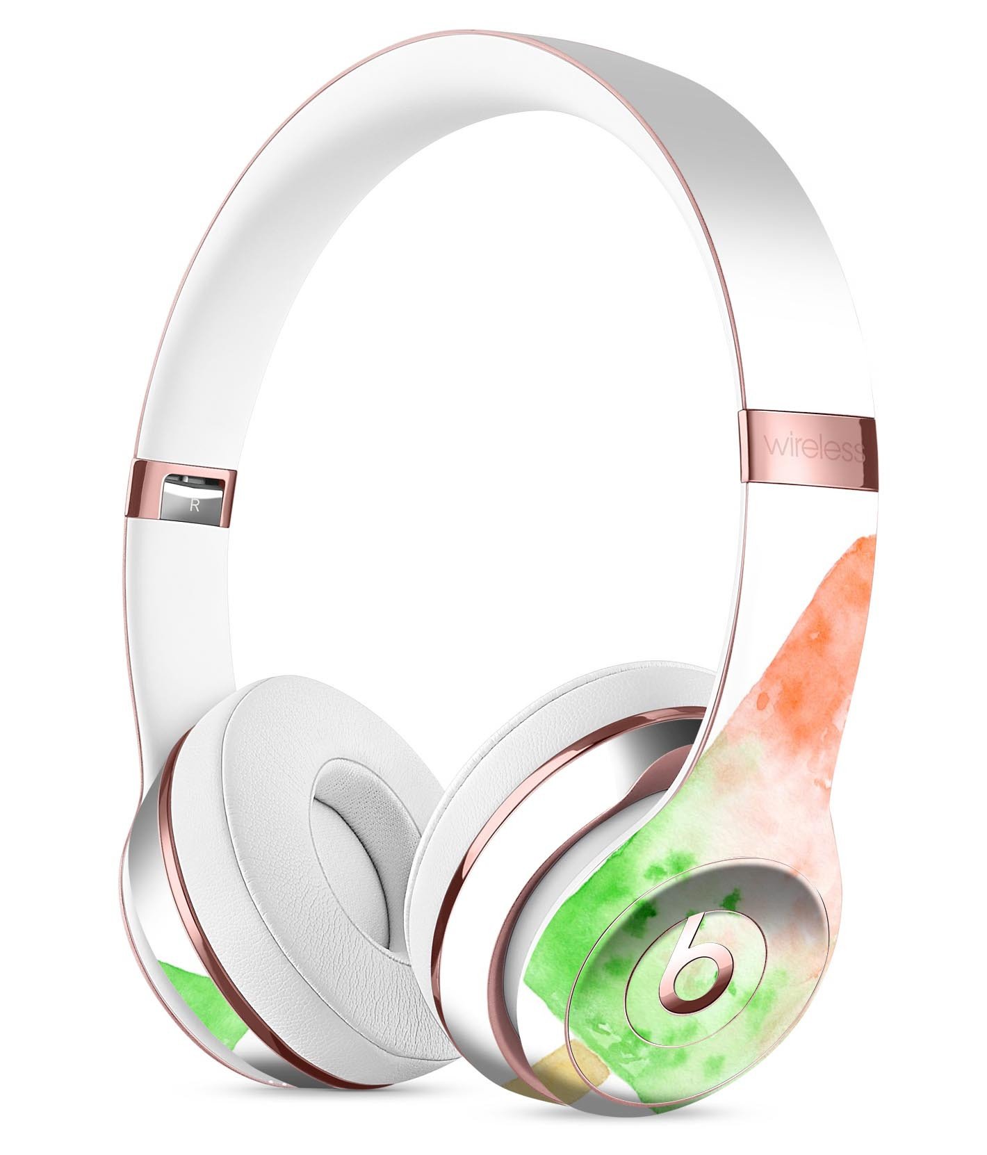 Summer Mode Ice Cream skin kit for Beats by Dre Solo 3 Wireless Headphones, showcasing vibrant design and precise fit.