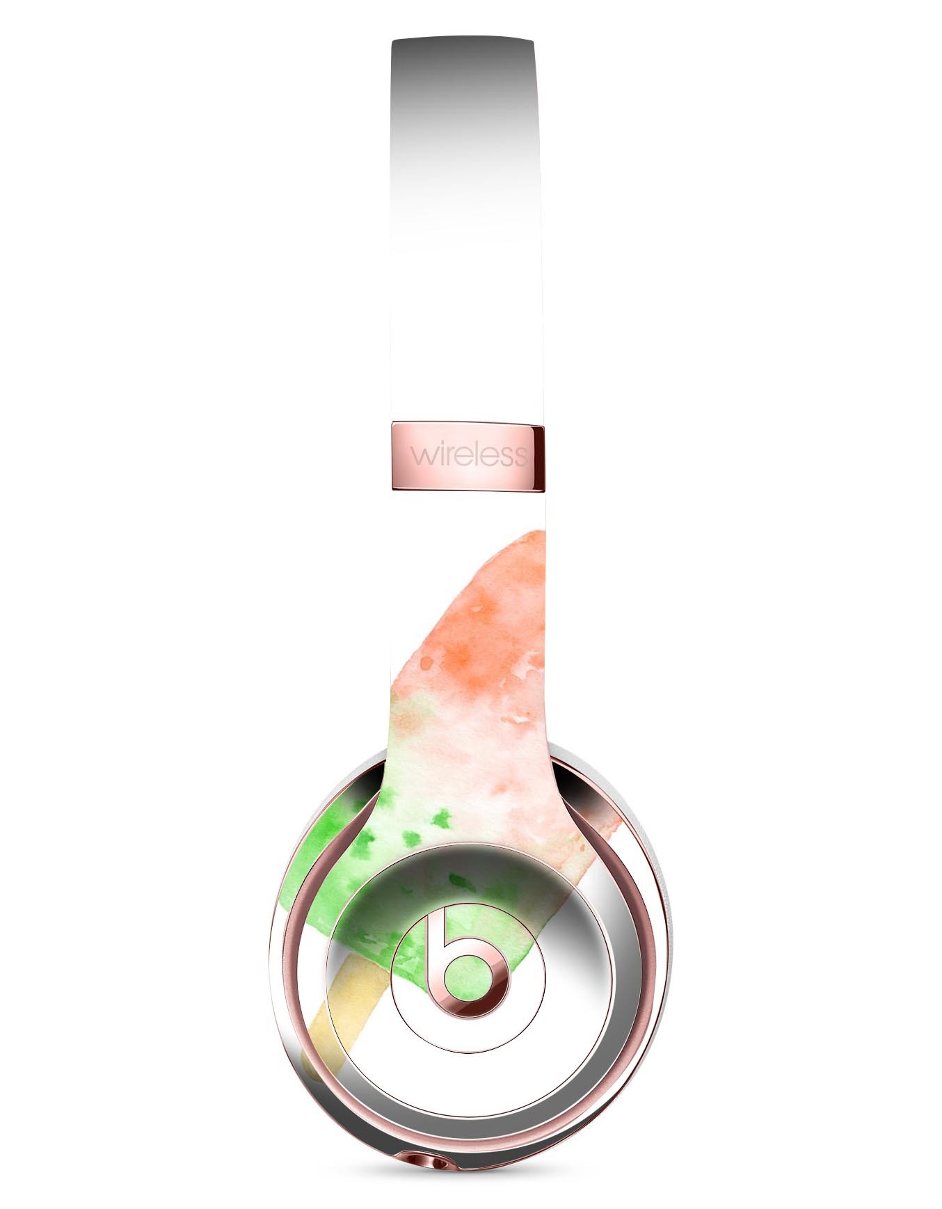 Summer Mode Ice Cream skin kit for Beats by Dre Solo 3 Wireless Headphones, showcasing vibrant design and precise fit.