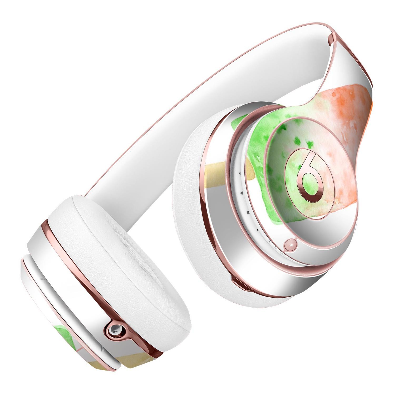 Summer Mode Ice Cream skin kit for Beats by Dre Solo 3 Wireless Headphones, showcasing vibrant design and precise fit.