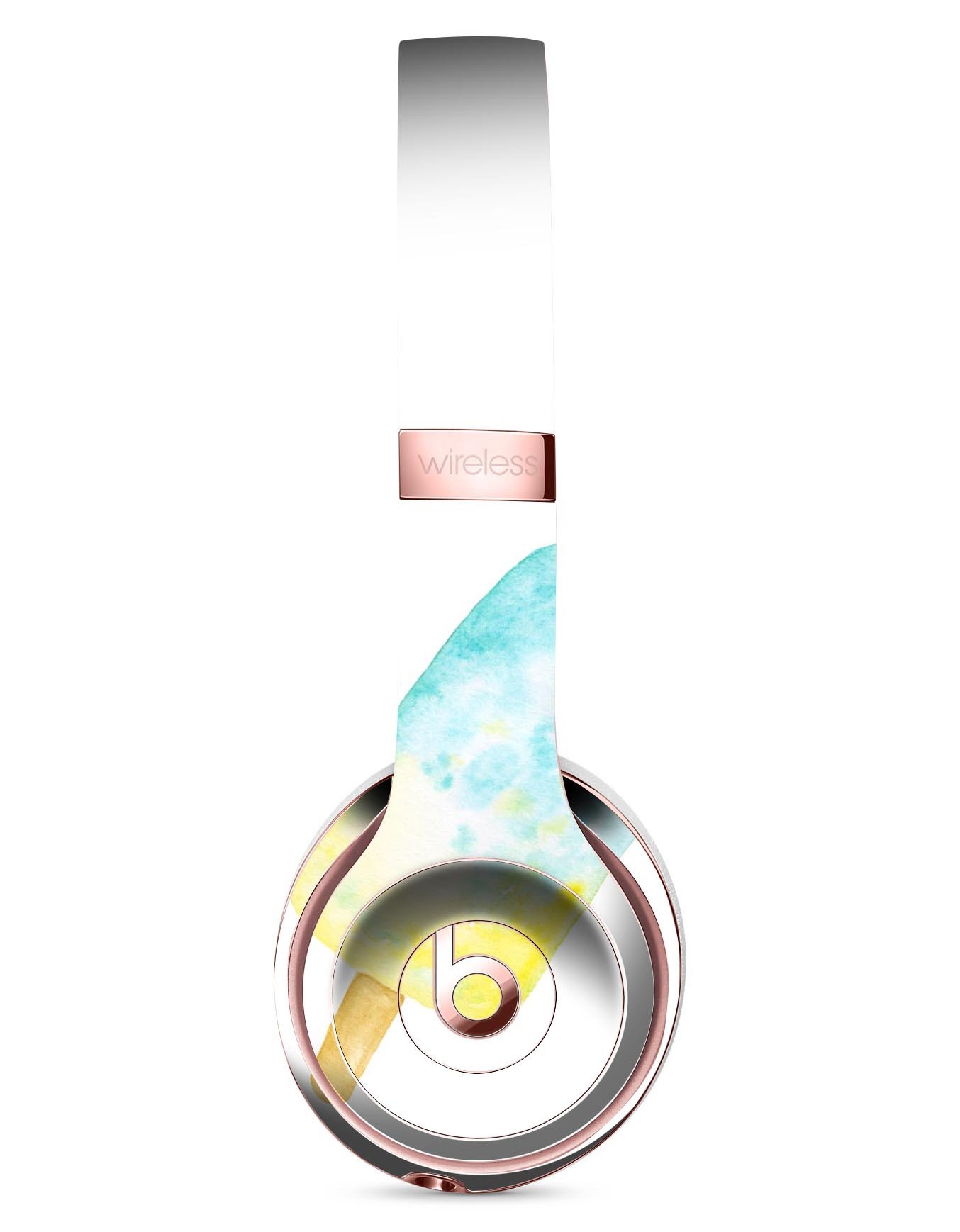 Summer Mode Ice Cream v9 Full-Body Skin Kit for Beats by Dre Solo 3 Wireless Headphones, showcasing vibrant colors and sleek design.